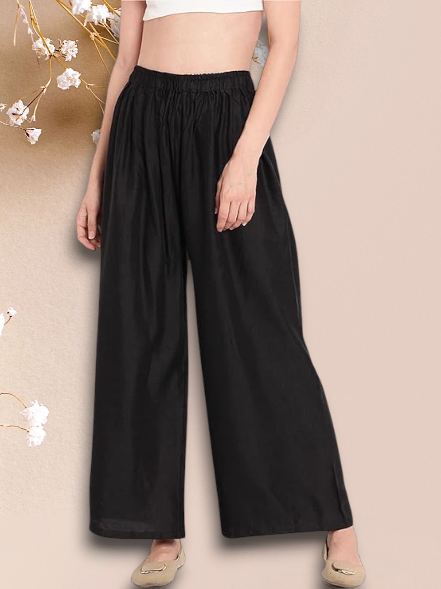 acd Women Comfort Fit Black Viscose Rayon Trousers-picture-25