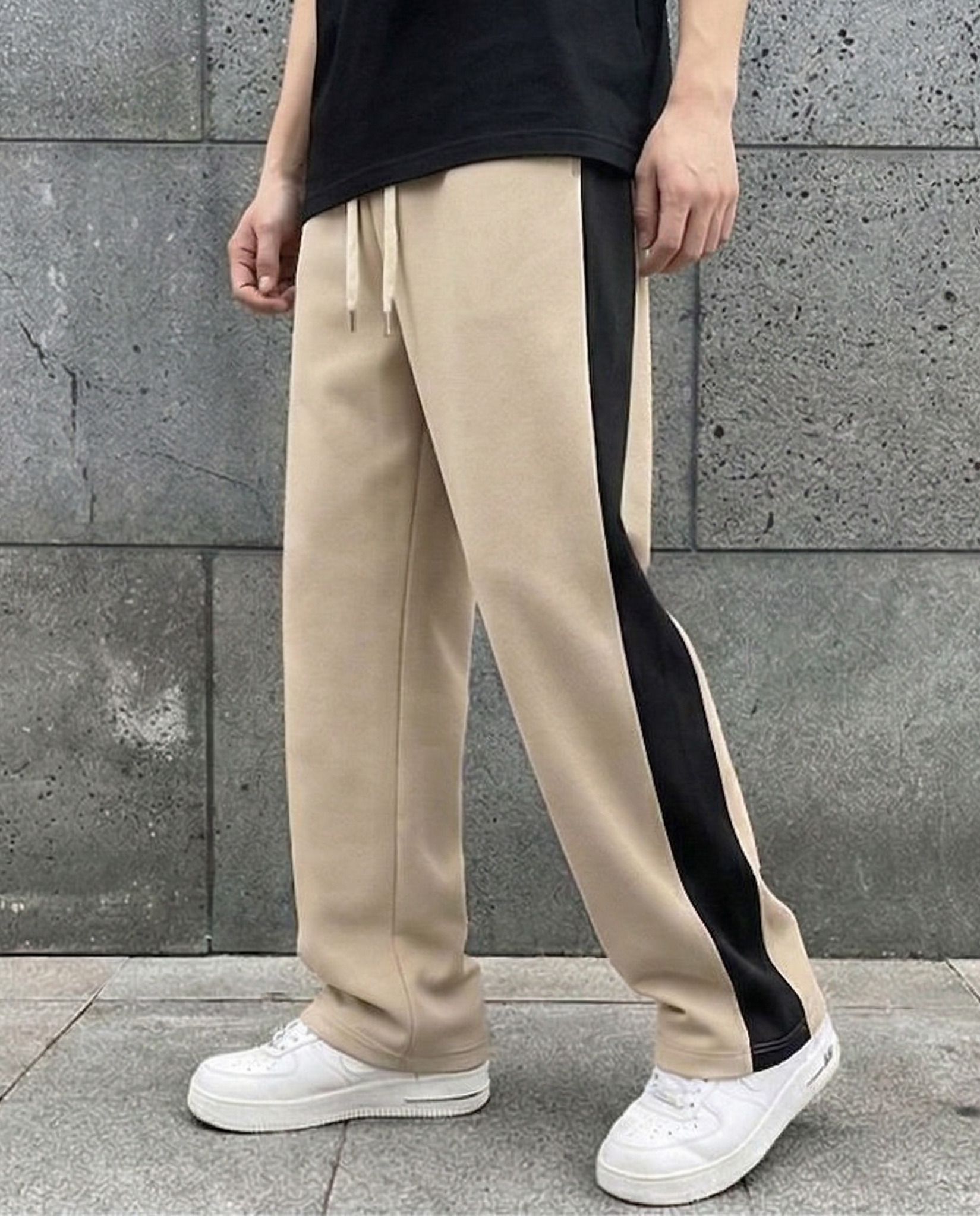 Men Loose Fit Multicolor Lycra Blend Trousers-image-46