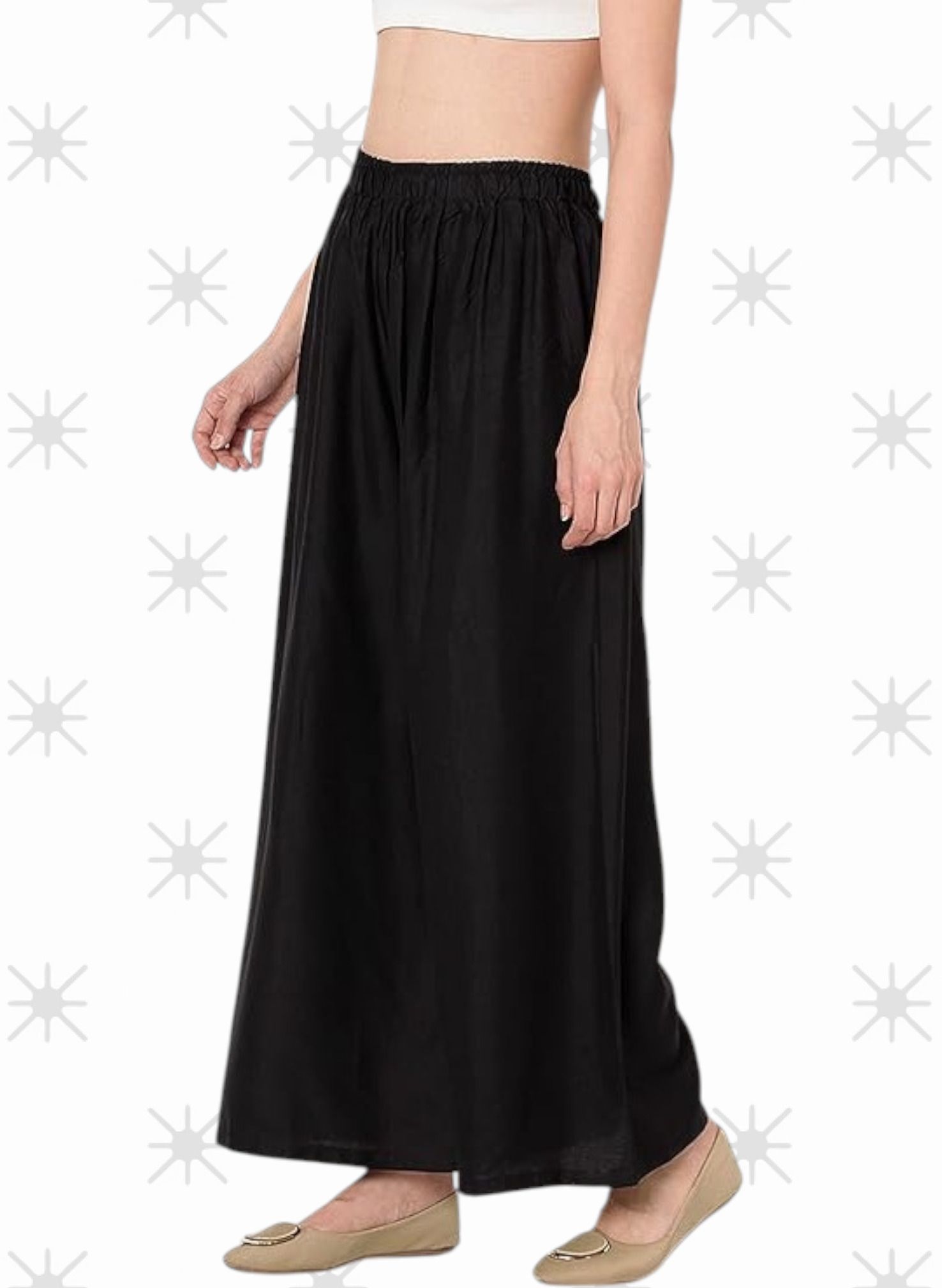 Women Comfort Fit Black Viscose Rayon Trousers-image-43