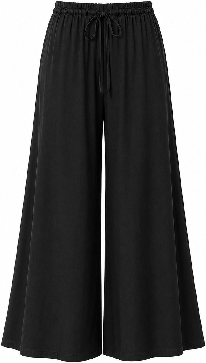 metronaut Relaxed Women Black Polyester Trousers-picture-12