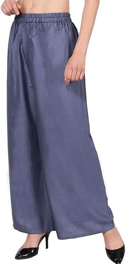 acd Women Comfort Fit Grey Viscose Rayon Trousers-picture-13