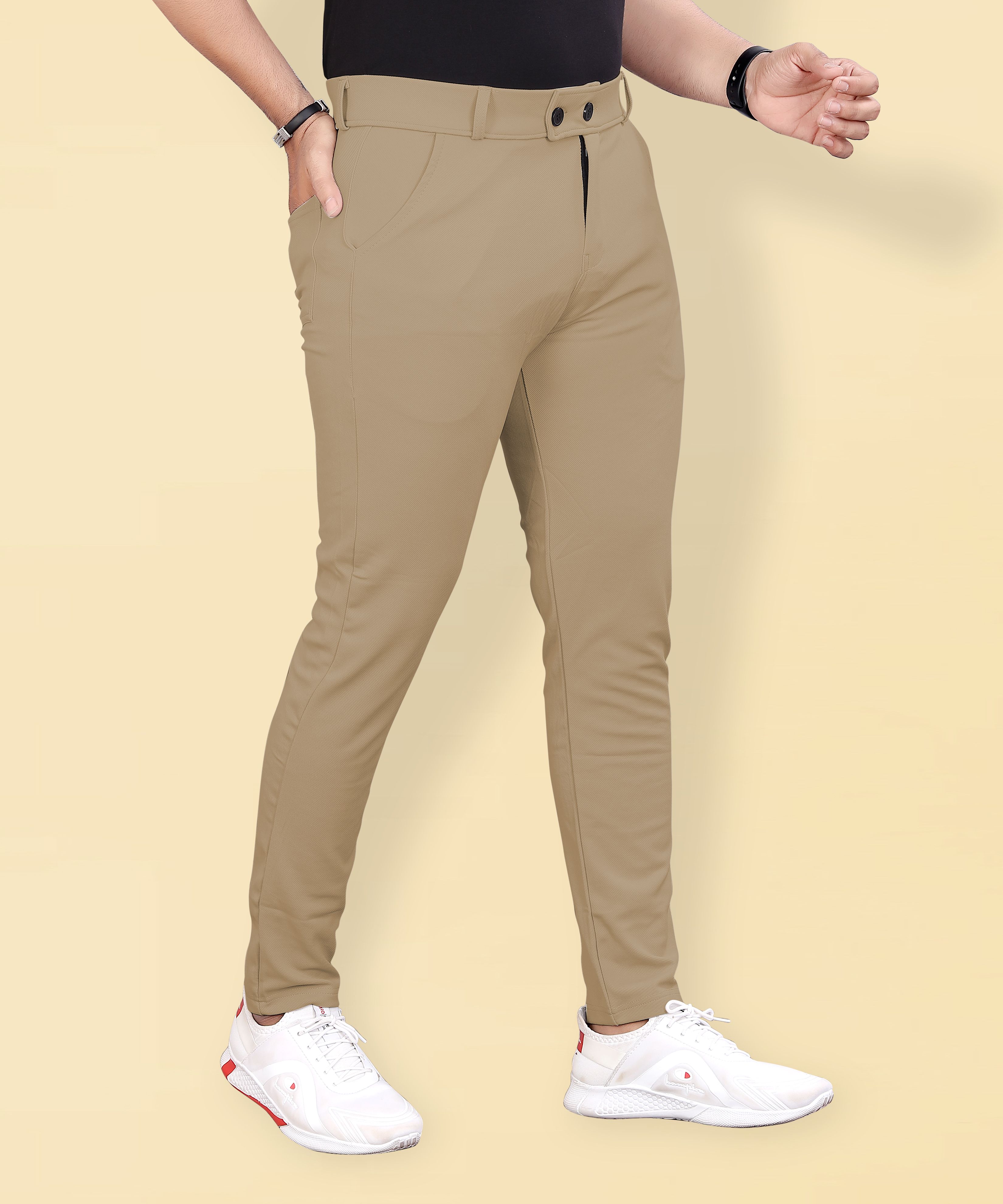 miramichi Men Regular Fit Silver Lycra Blend Trousers-picture-19