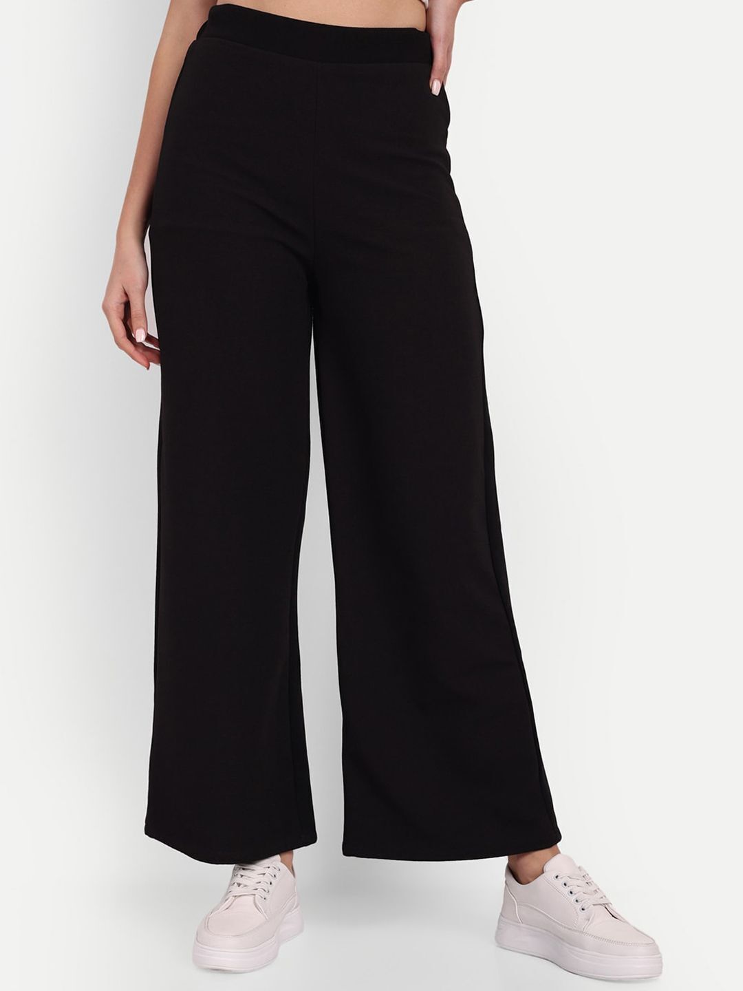 broadstar Women Loose Fit Black Polyester Trousers-picture-35