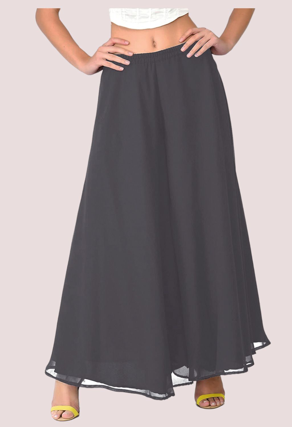 kvish Women Relaxed Grey Georgette Trousers-picture-39