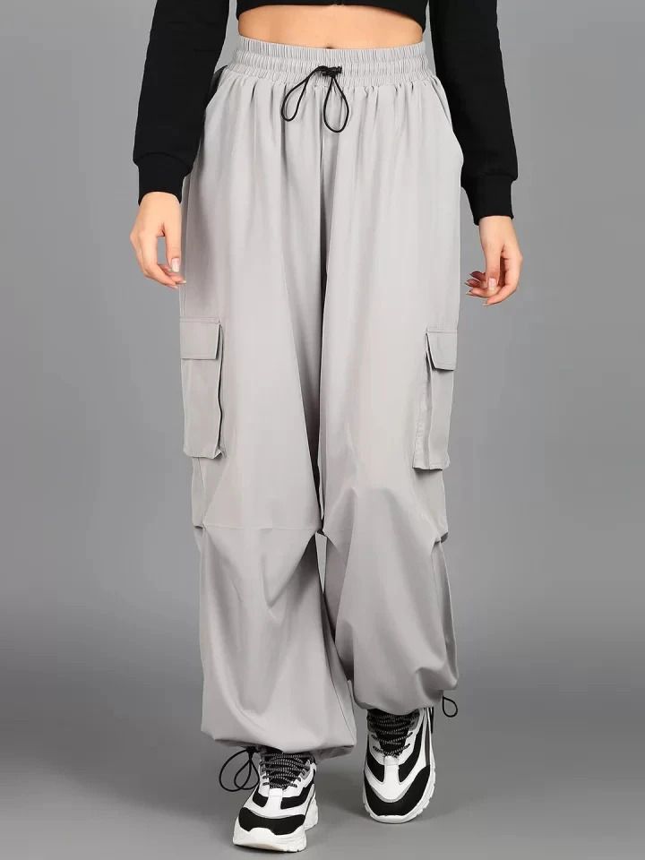 triraj Women Solid Grey Track Pants-picture-11