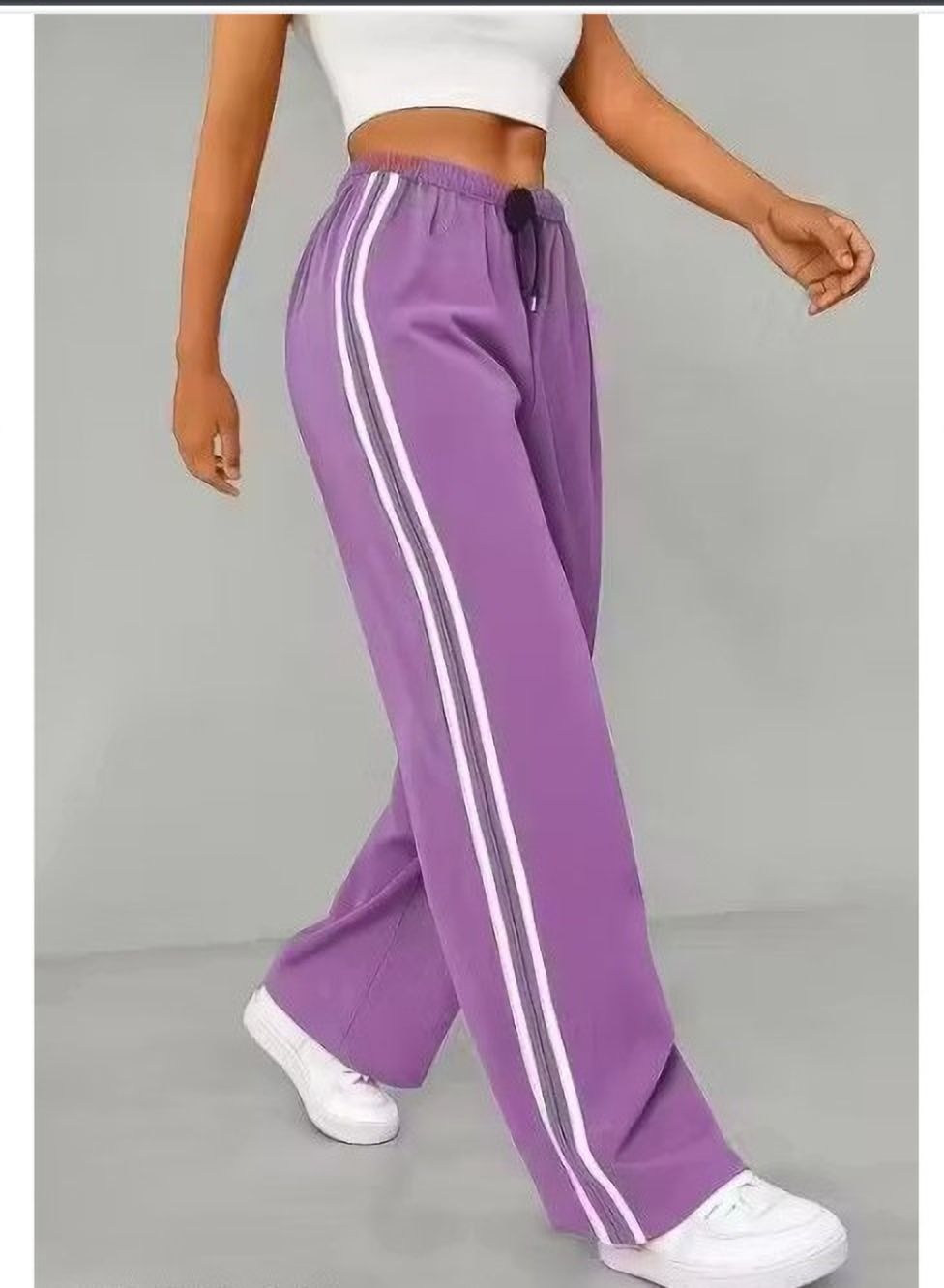 Women Solid Purple Track Pants-image-36