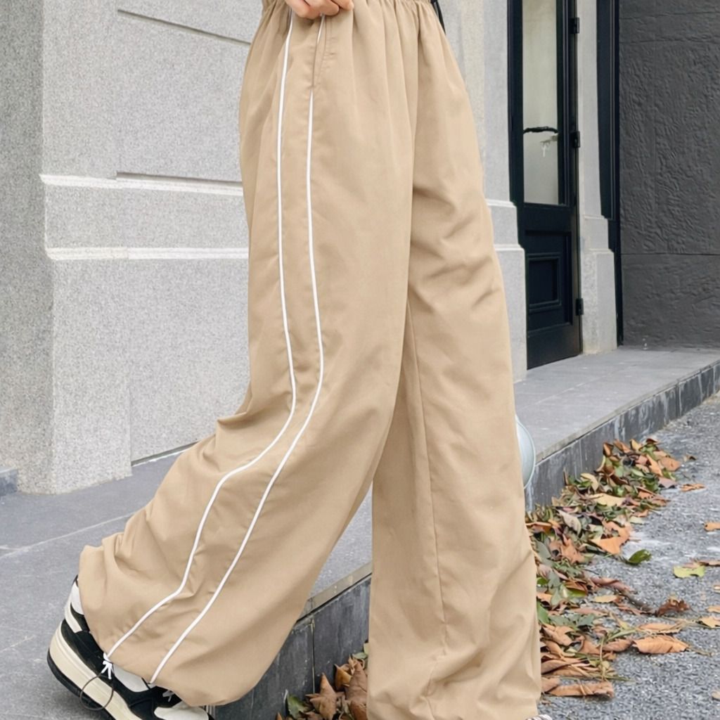 amakriti essence Women Striped Beige Track Pants-picture-30