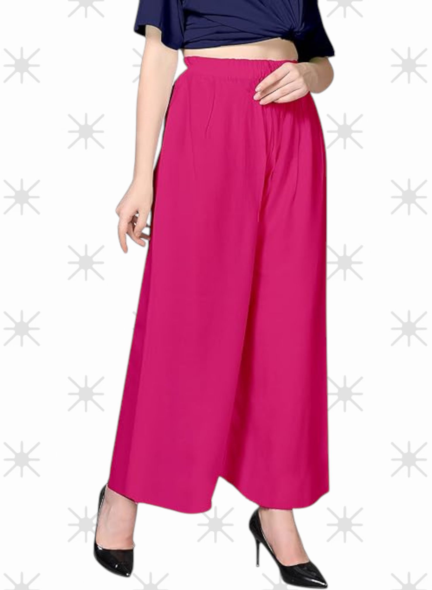 acd Women Comfort Fit Pink Viscose Rayon Trousers-picture-25