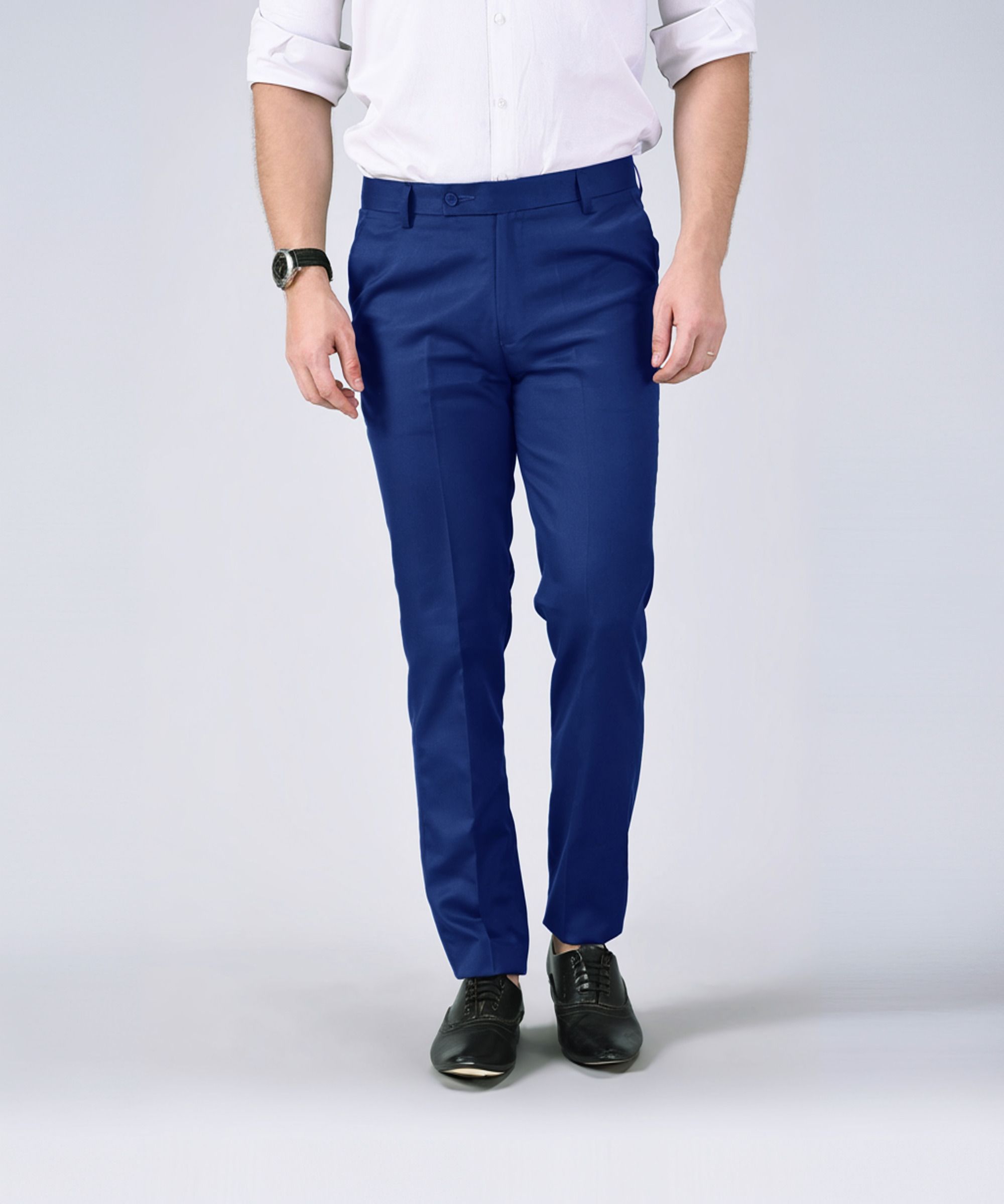 ad & av Men Regular Fit Blue Polyester Trousers-picture-12