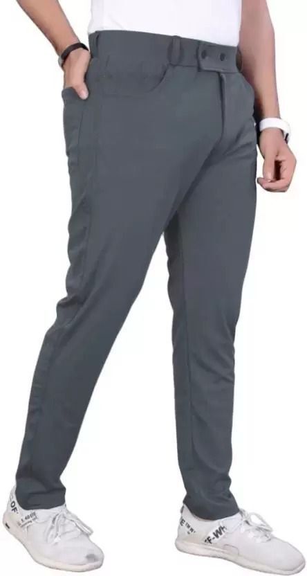 trend shreeyankash Men Slim Fit Grey Lycra Blend Trousers-picture-36