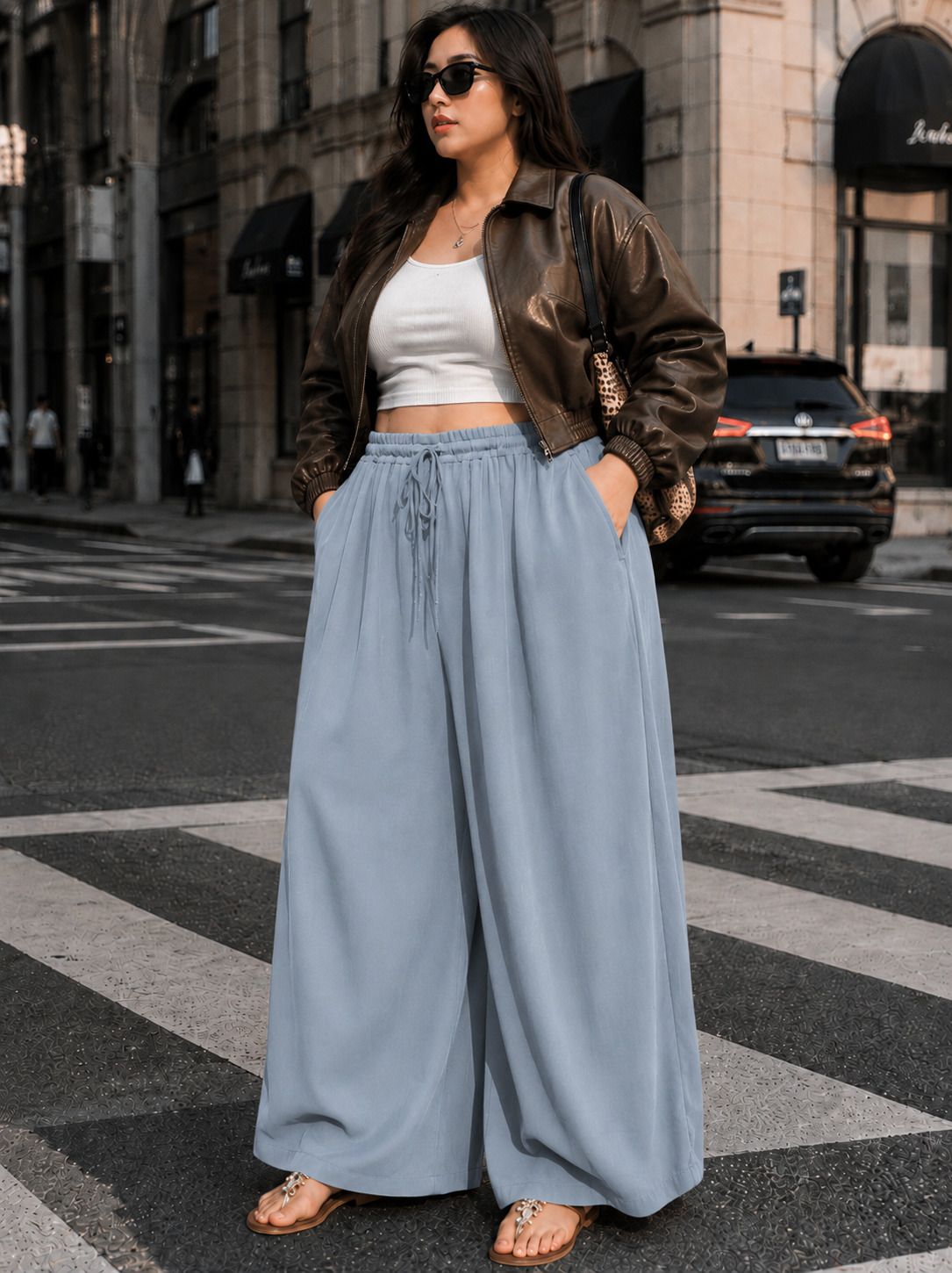 metronaut Relaxed Women Grey Polyester Trousers-picture-29