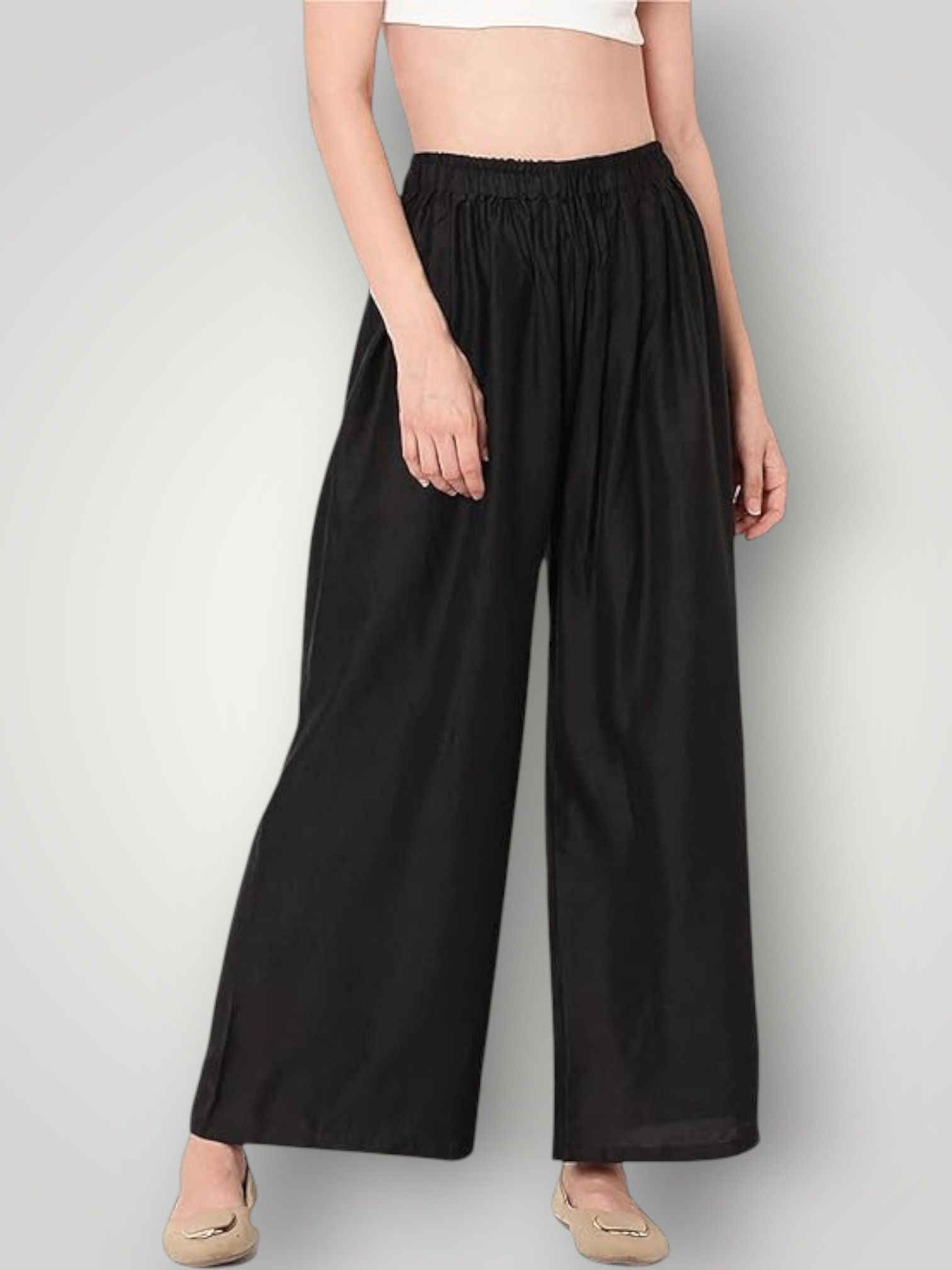 acd Women Comfort Fit Black Viscose Rayon Trousers-picture-20