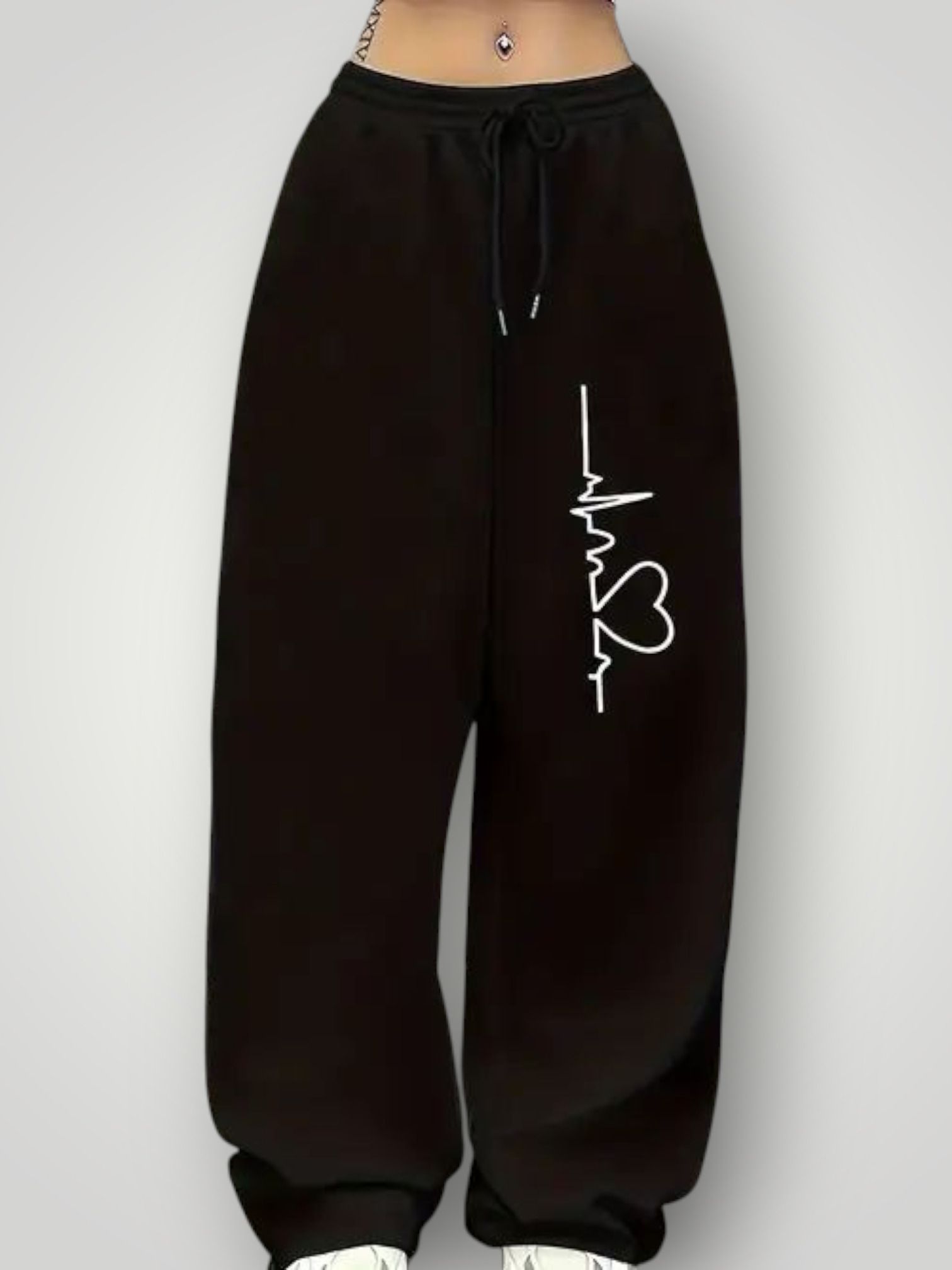 canversmartco Women Printed Black Track Pants-picture-41