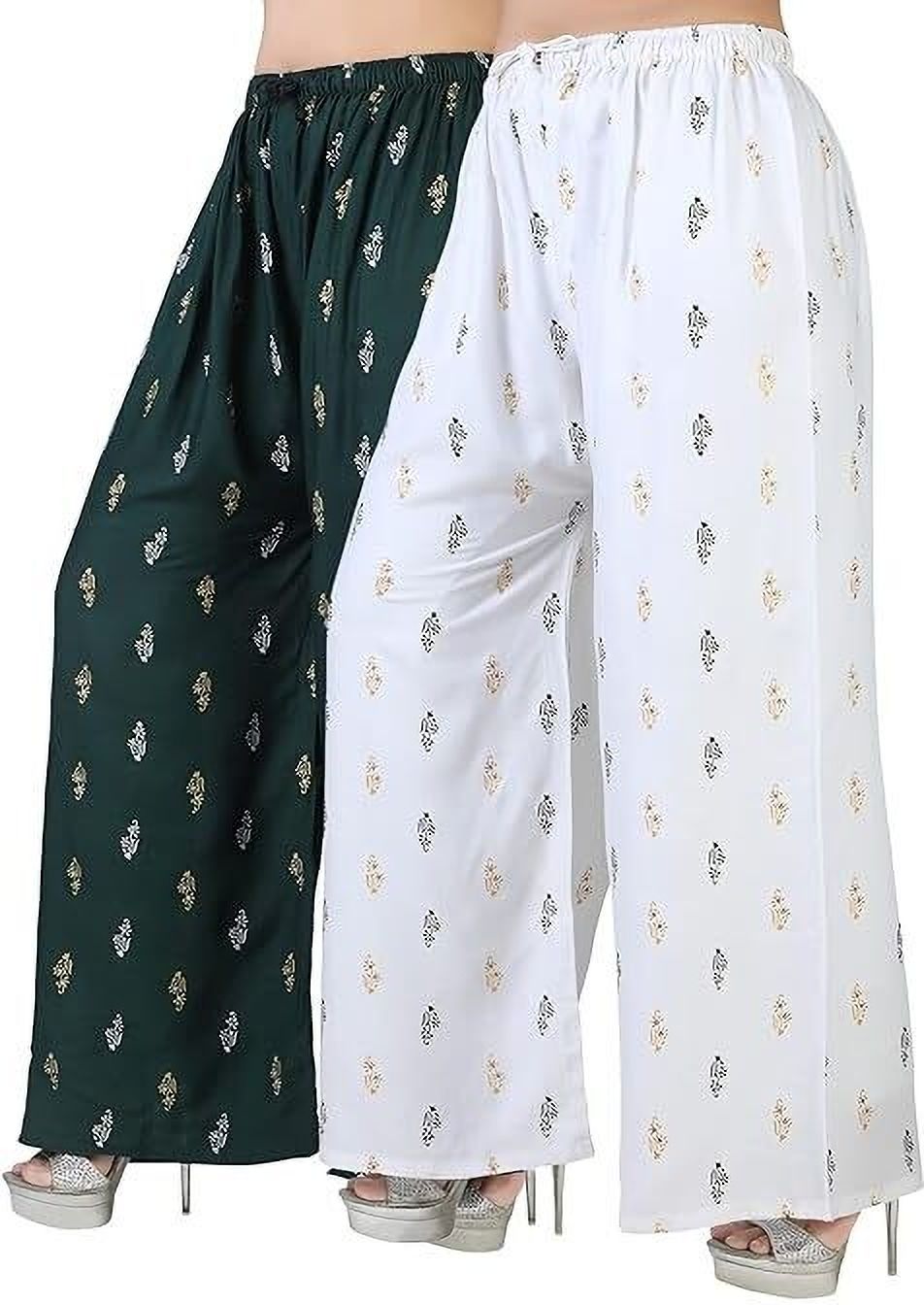 Pack of 2 Women Relaxed Multicolor Viscose Rayon Trousers-image-18