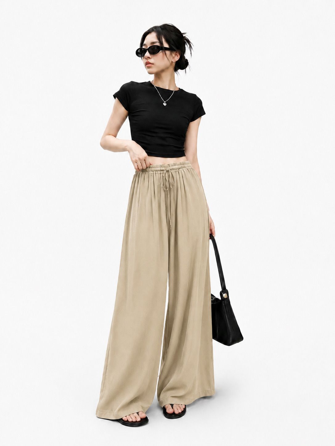 metronaut Relaxed Women Beige Polyester Trousers-picture-10