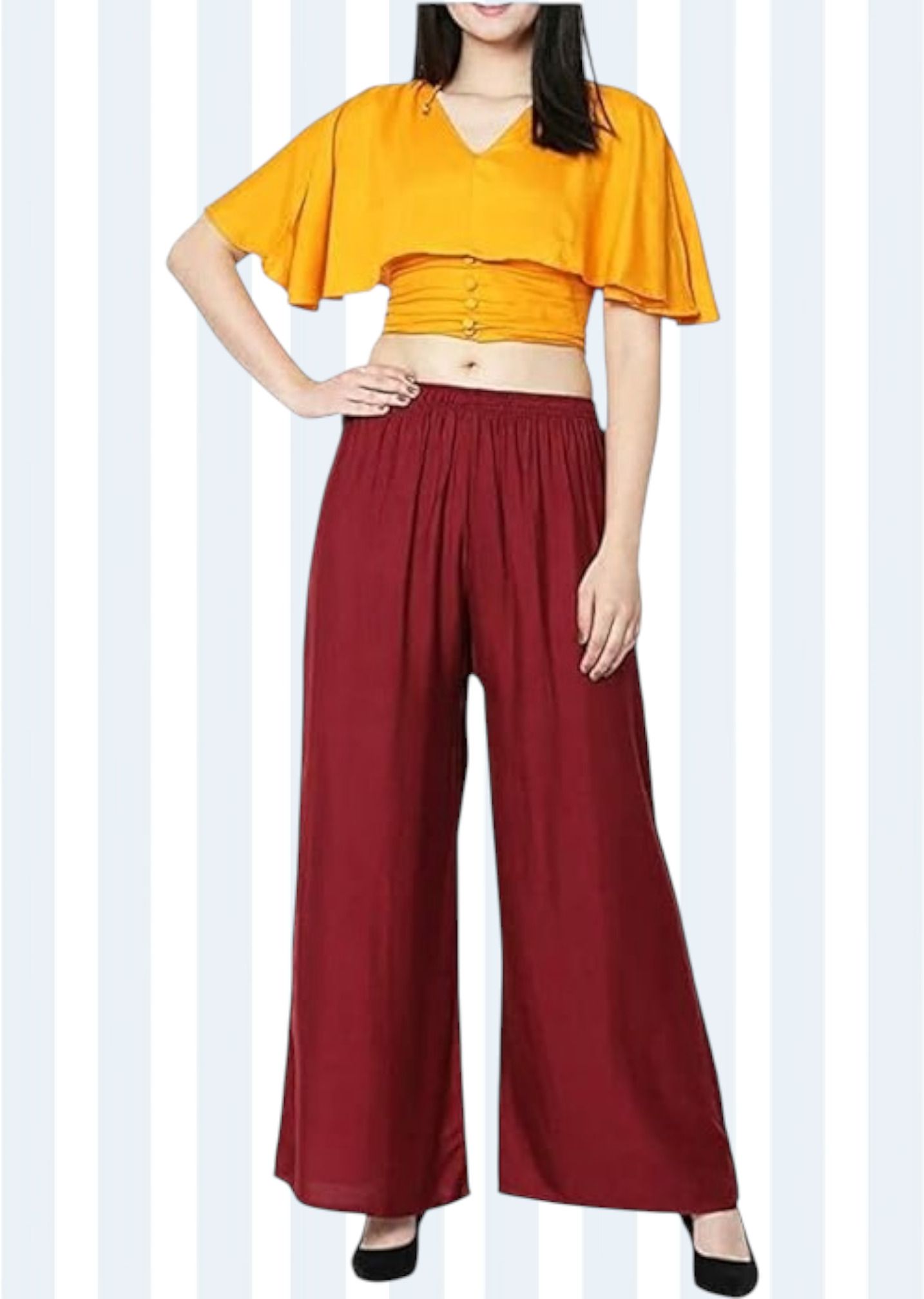 acd Women Comfort Fit Maroon Viscose Rayon Trousers-picture-41
