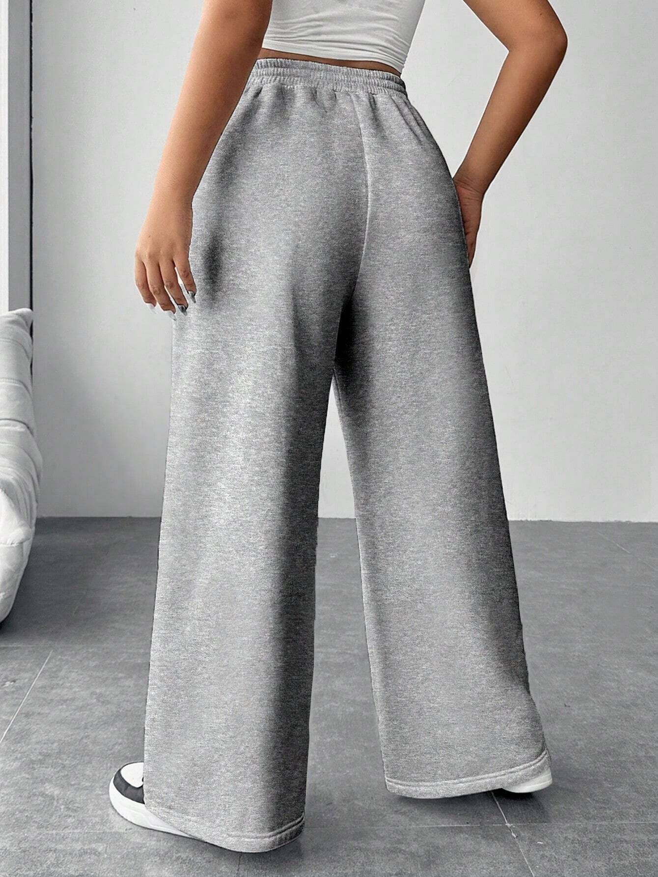 Women Loose Fit Grey Cotton Blend Trousers-image-44