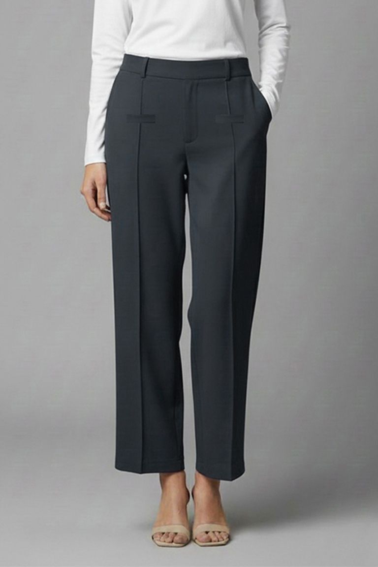 pptoss Women Slim Fit Grey Viscose Rayon Trousers-picture-38