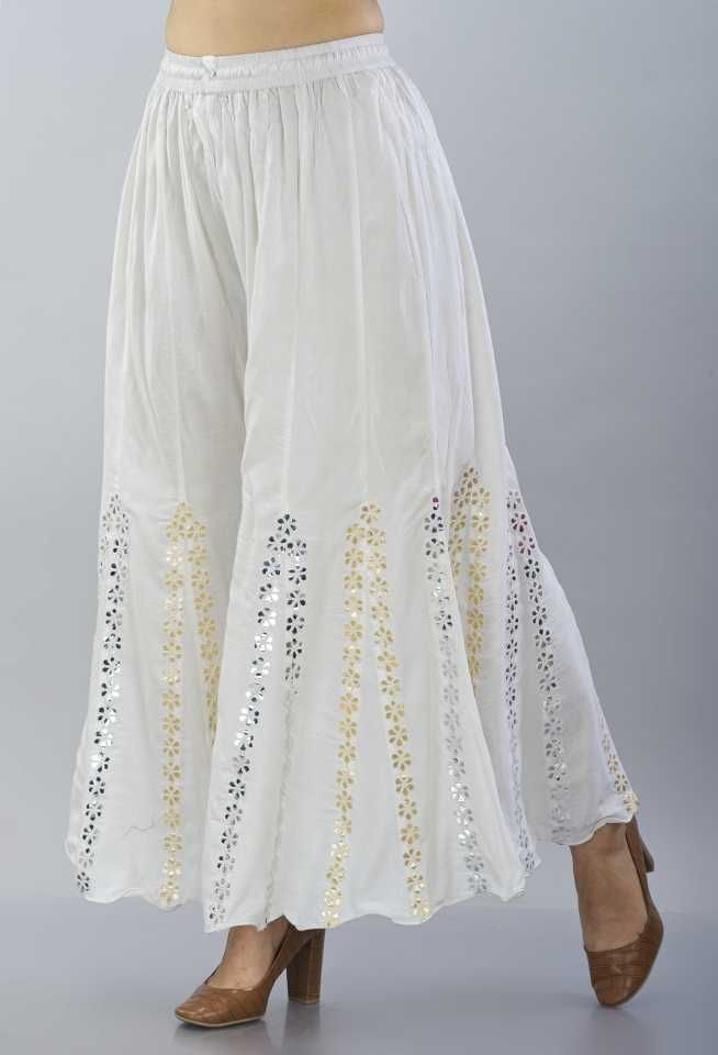 sark production Women Relaxed White Viscose Rayon Trousers-picture-34