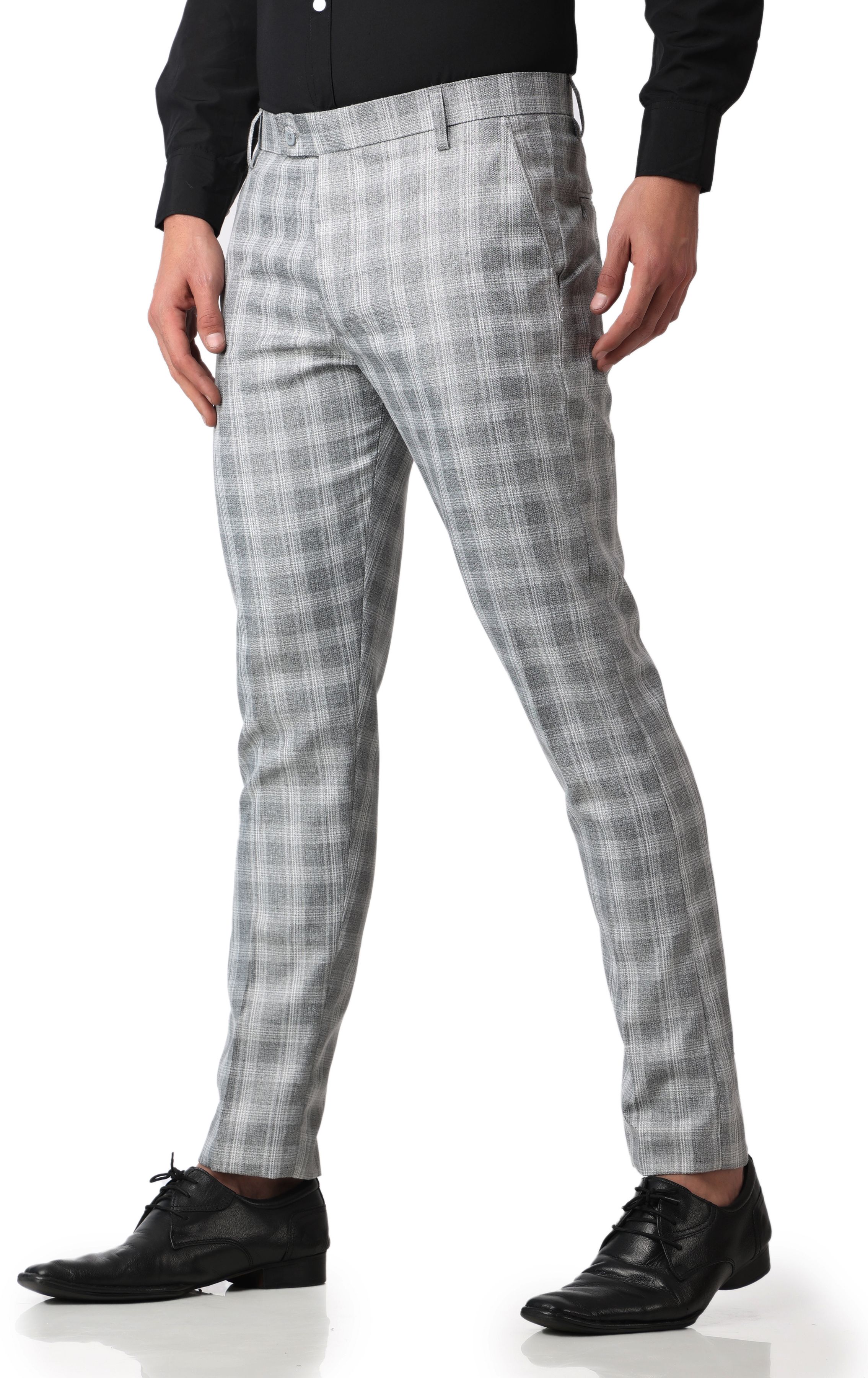 Men Slim Fit Multicolor Cotton Blend Trousers-image-17