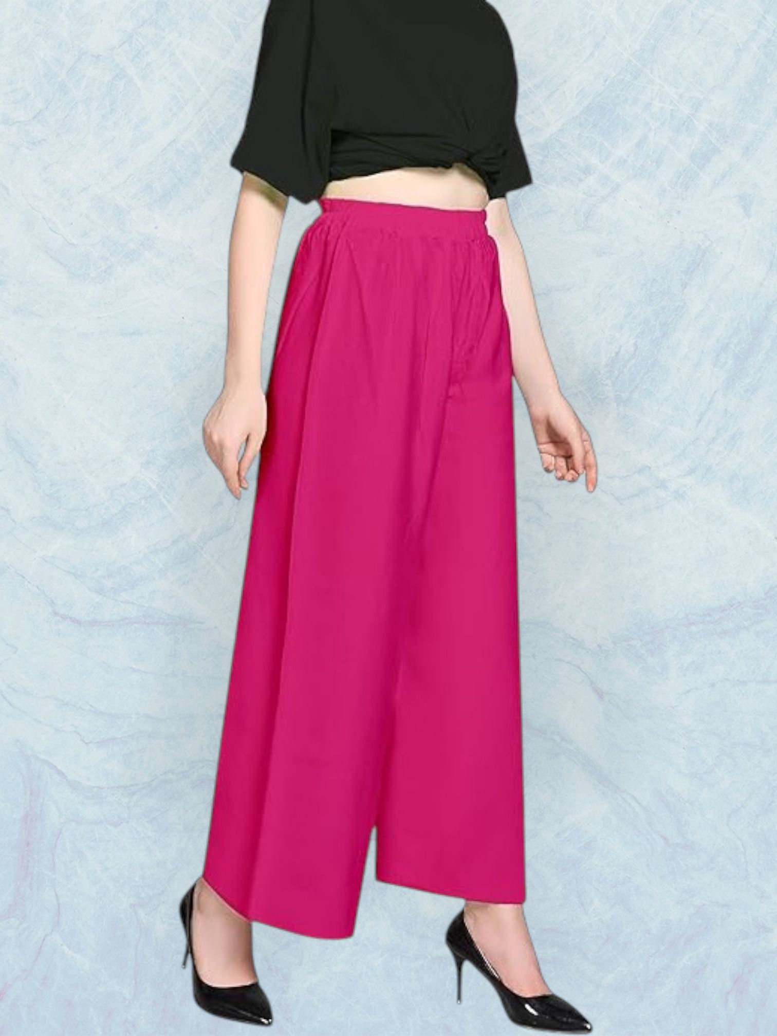 acd Women Comfort Fit Pink Viscose Rayon Trousers-picture-23