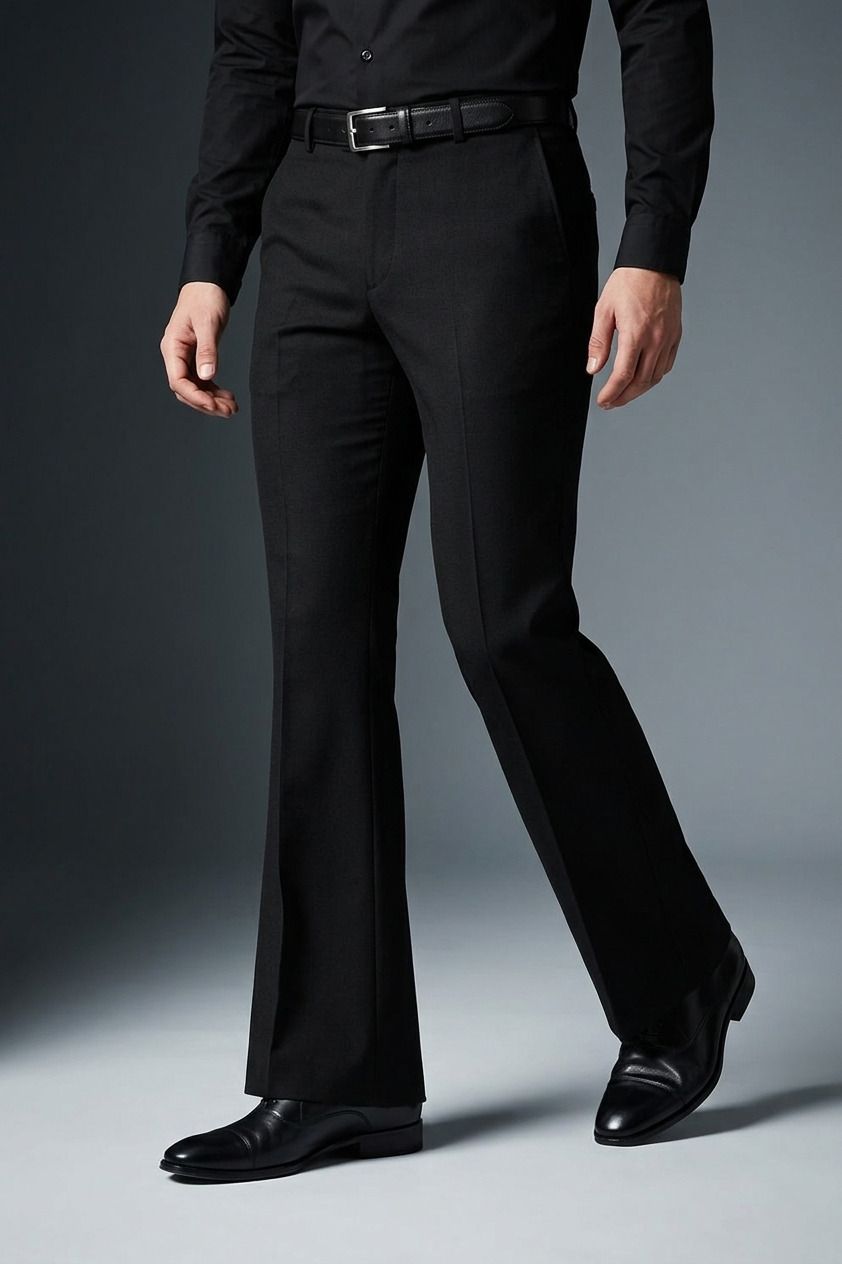 lovrin Men Regular Fit Black Pure Cotton Trousers-picture-19
