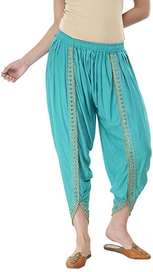 Vriaane Vriaane EMBROIDERED Women Patiala Ethnic Dhoti Self Design Women Dhoti-picture-23
