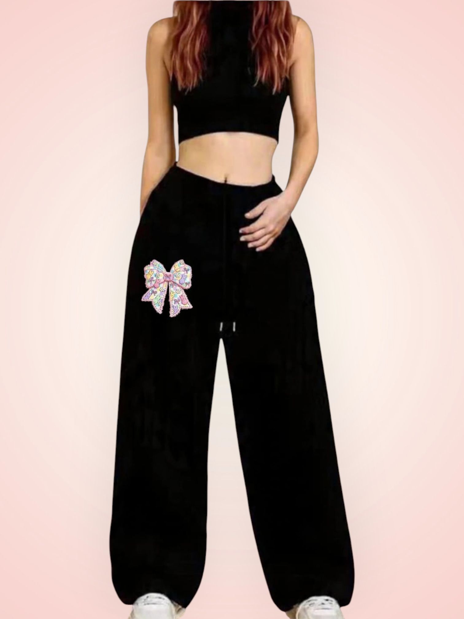 canversmartco Women Printed Black Track Pants-picture-21