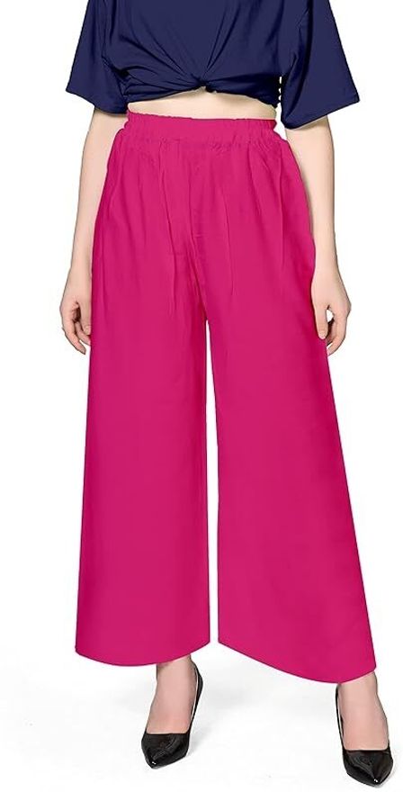 acd Women Comfort Fit Pink Viscose Rayon Trousers-picture-46