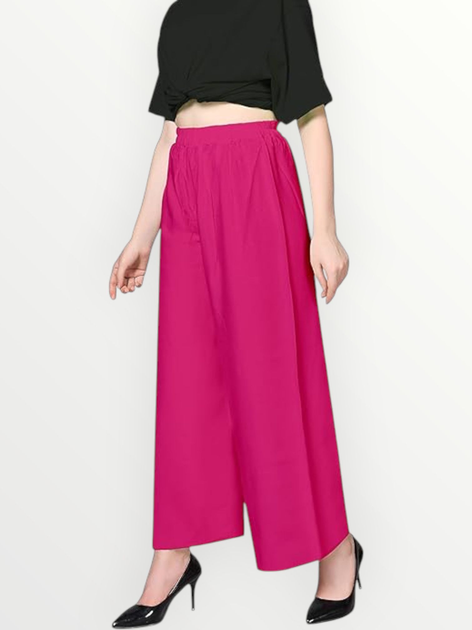 acd Women Comfort Fit Pink Viscose Rayon Trousers-picture-29