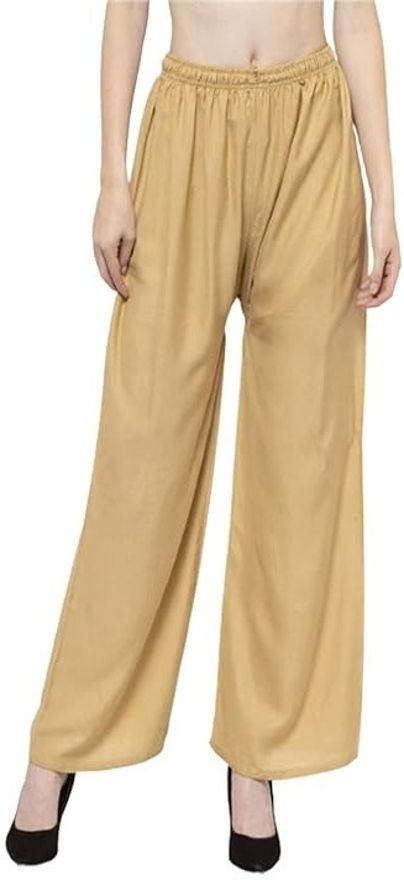 Women Comfort Fit Brown Viscose Rayon Trousers-image-37