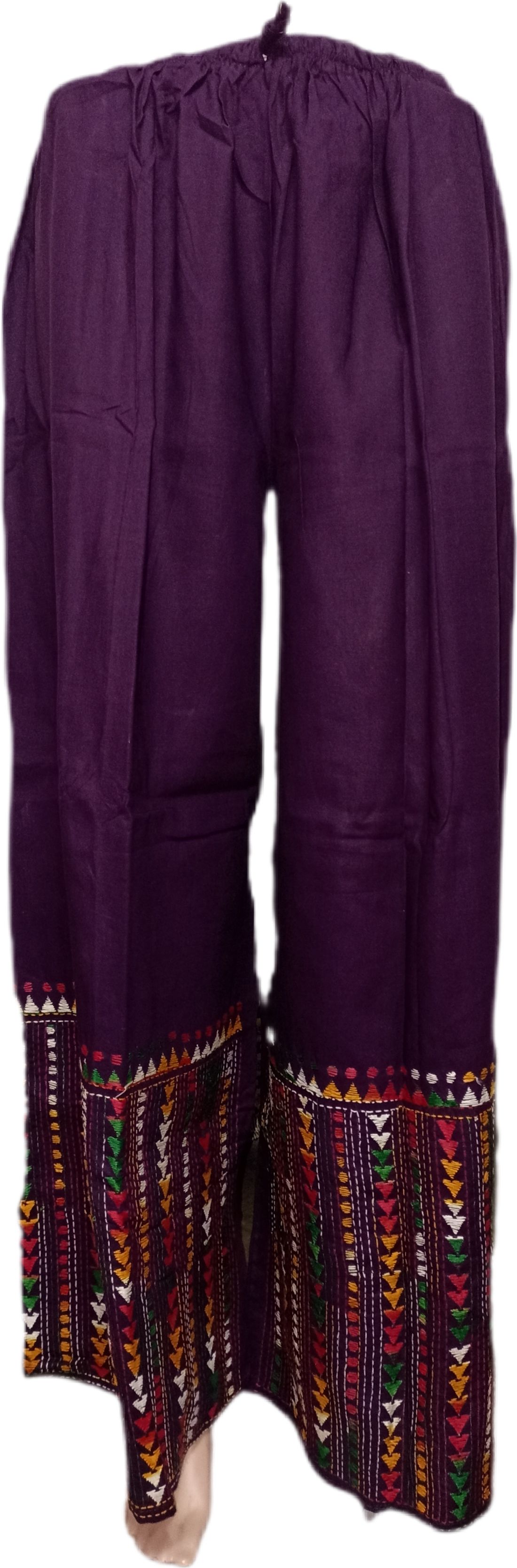 kc trends Women Relaxed Purple Pure Cotton Trousers-picture-23