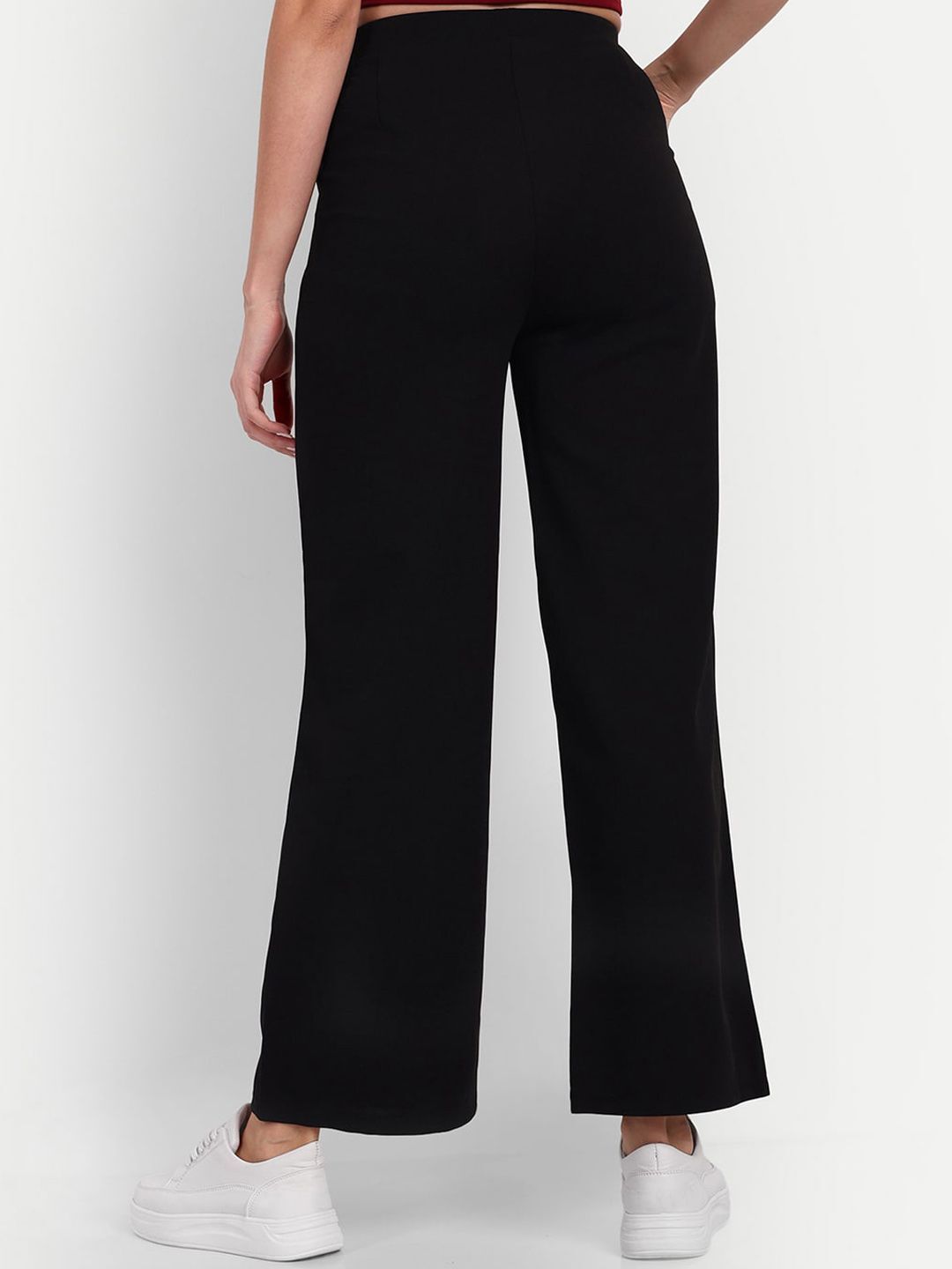 broadstar Women Loose Fit Black Lycra Blend Trousers-picture-27
