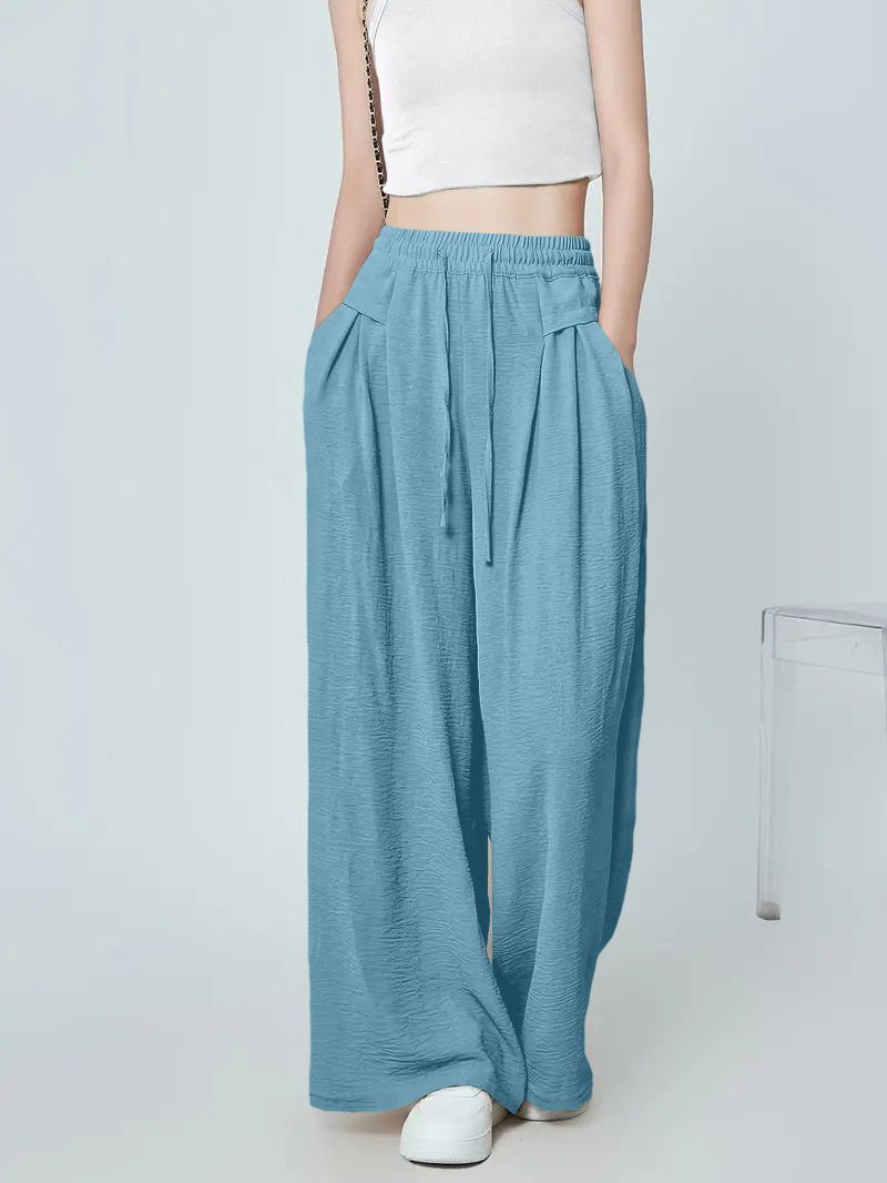 leriya fashion Women Regular Fit Light Blue Polycotton Trousers-picture-15