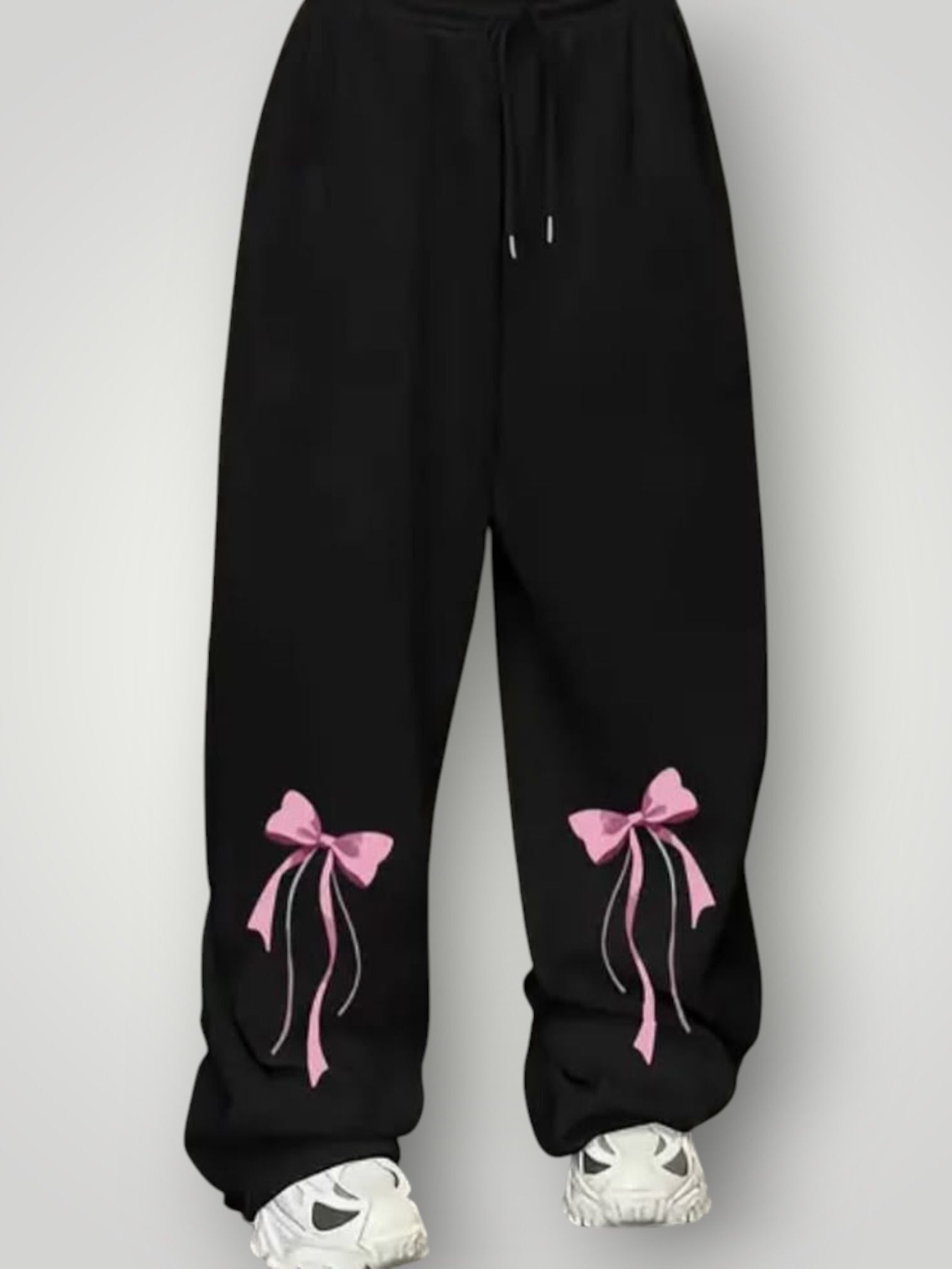 Women Printed Black Track Pants-image-49