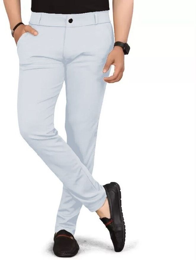 combraided Men Regular Fit Multicolor Lycra Blend Trousers-picture-38