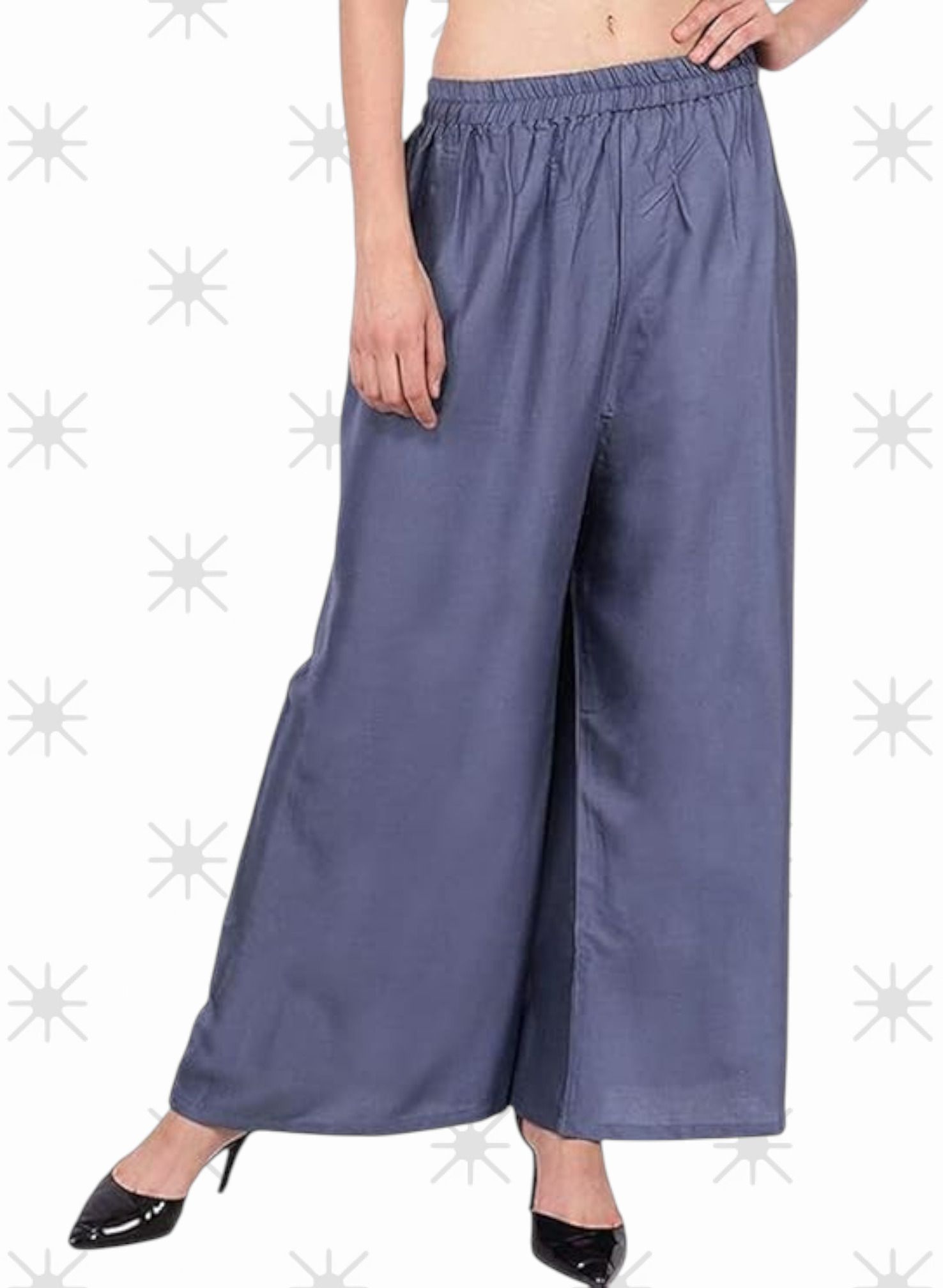 acd Women Comfort Fit Grey Viscose Rayon Trousers-picture-21