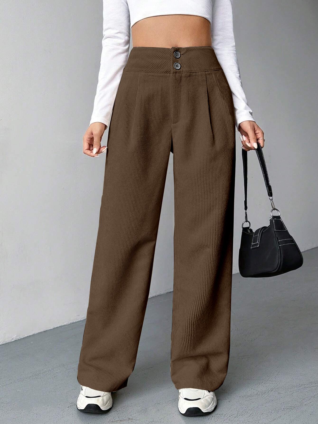 rajovati Women Loose Fit Brown Viscose Rayon Trousers-picture-14