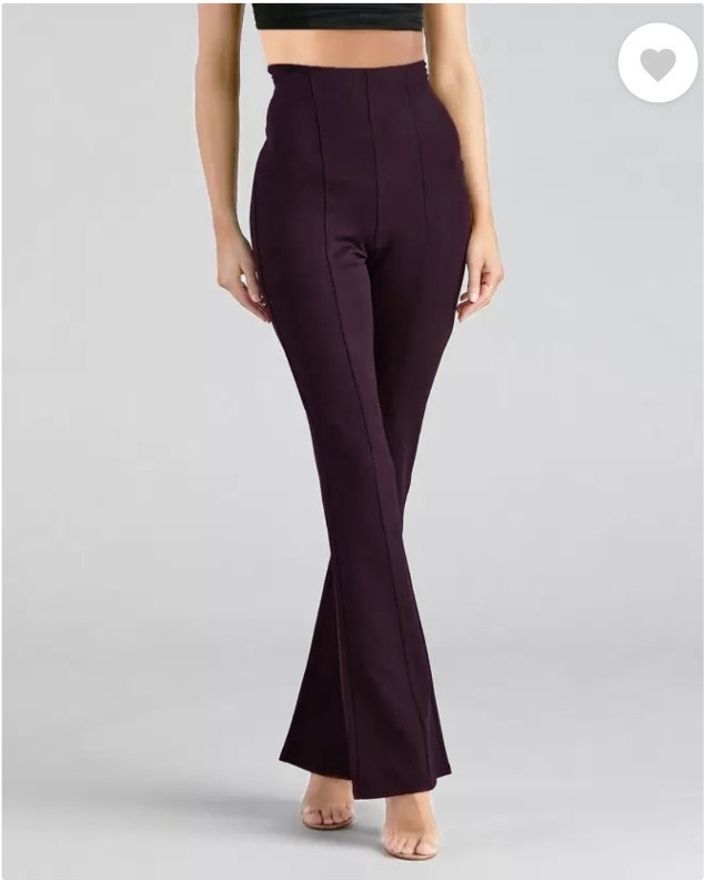 purser Women Skinny Fit Maroon Lycra Blend Trousers-picture-43