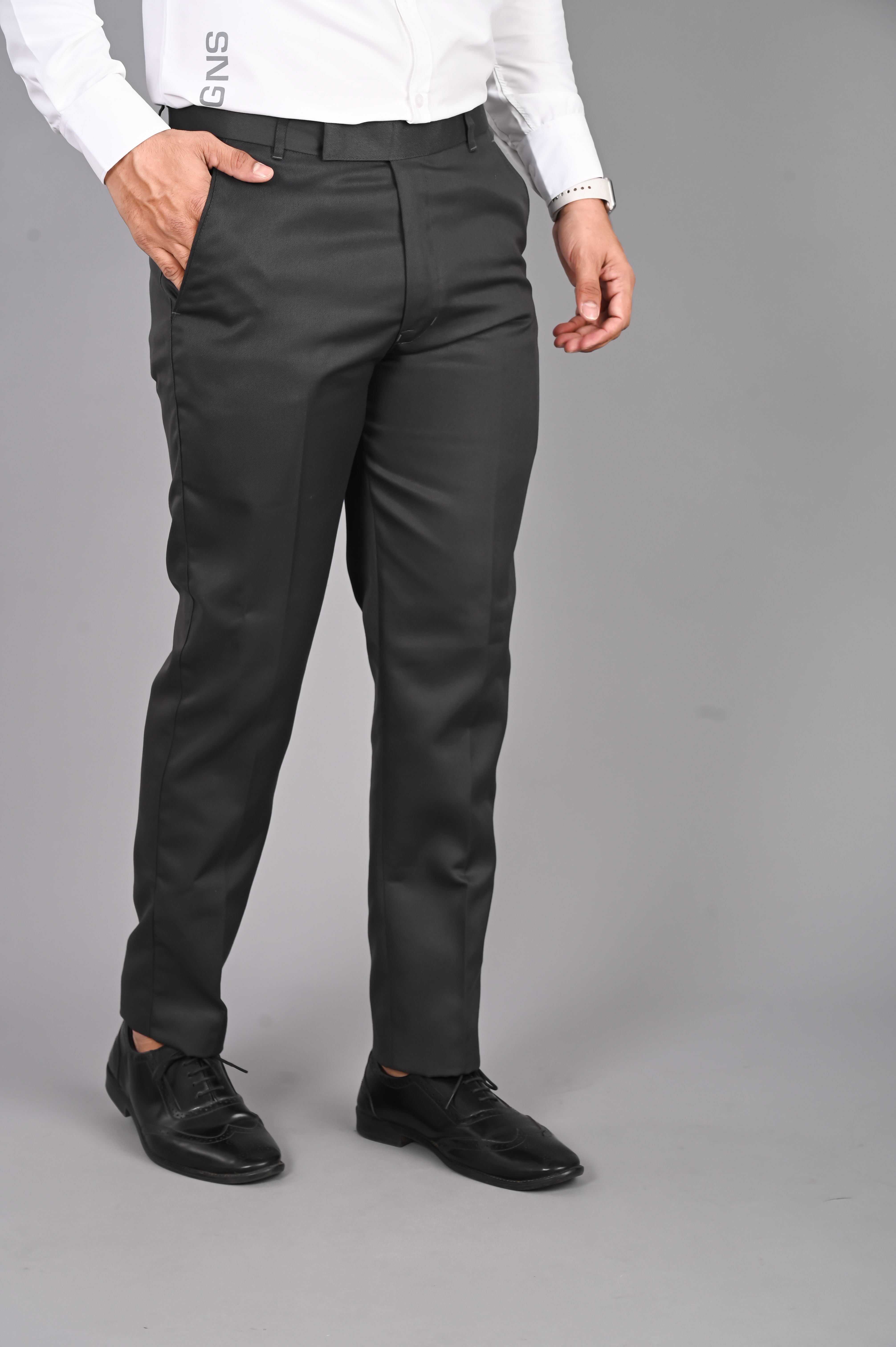 fubar Men Regular Fit Grey Viscose Rayon Trousers-picture-20