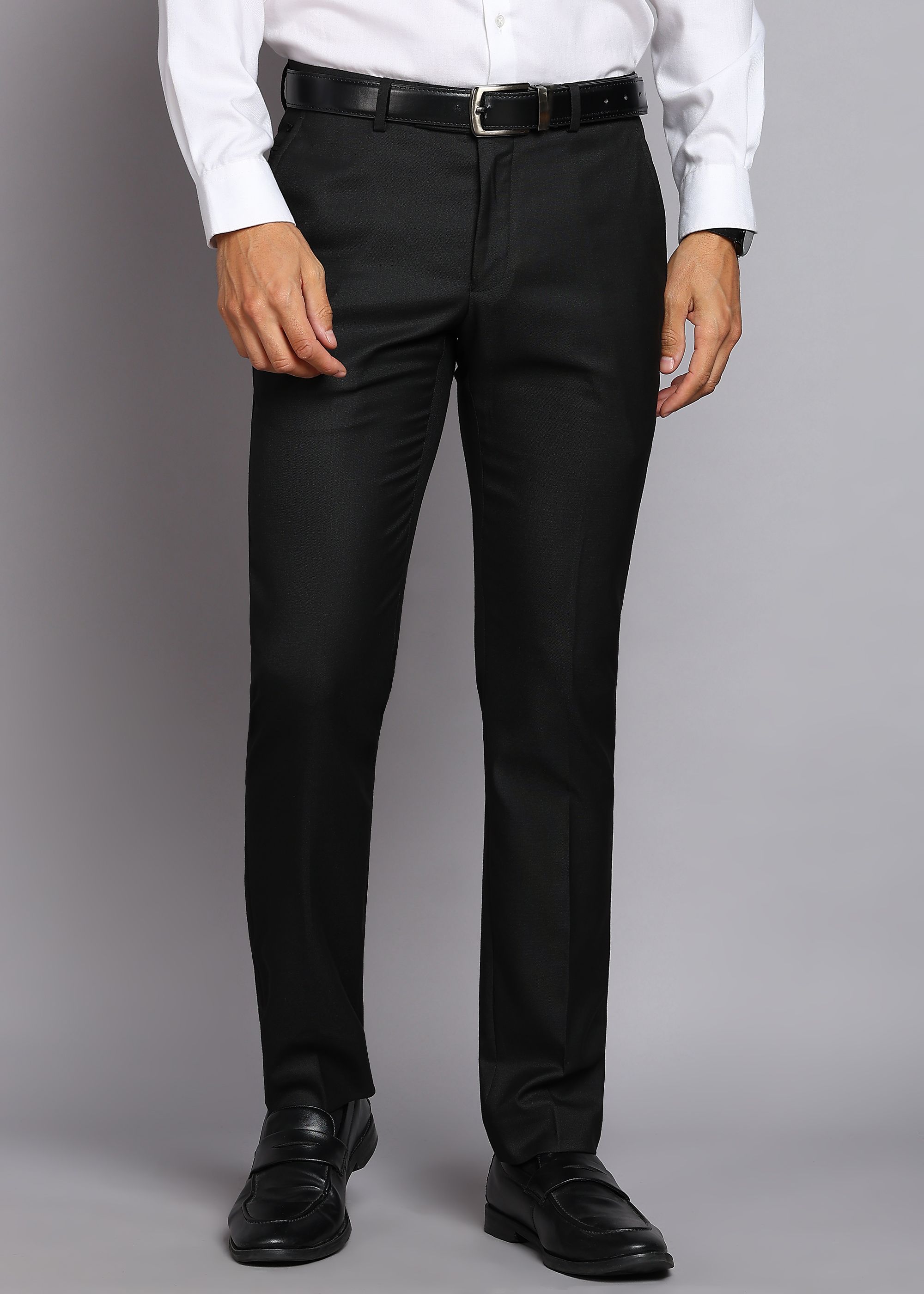 killer Men Slim Fit Black Lycra Blend Trousers-picture-11