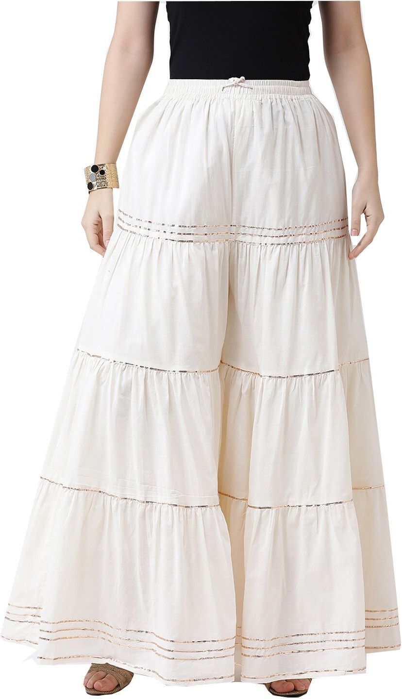 houseofcommon Women Relaxed Cream Cotton Blend Trousers-picture-25