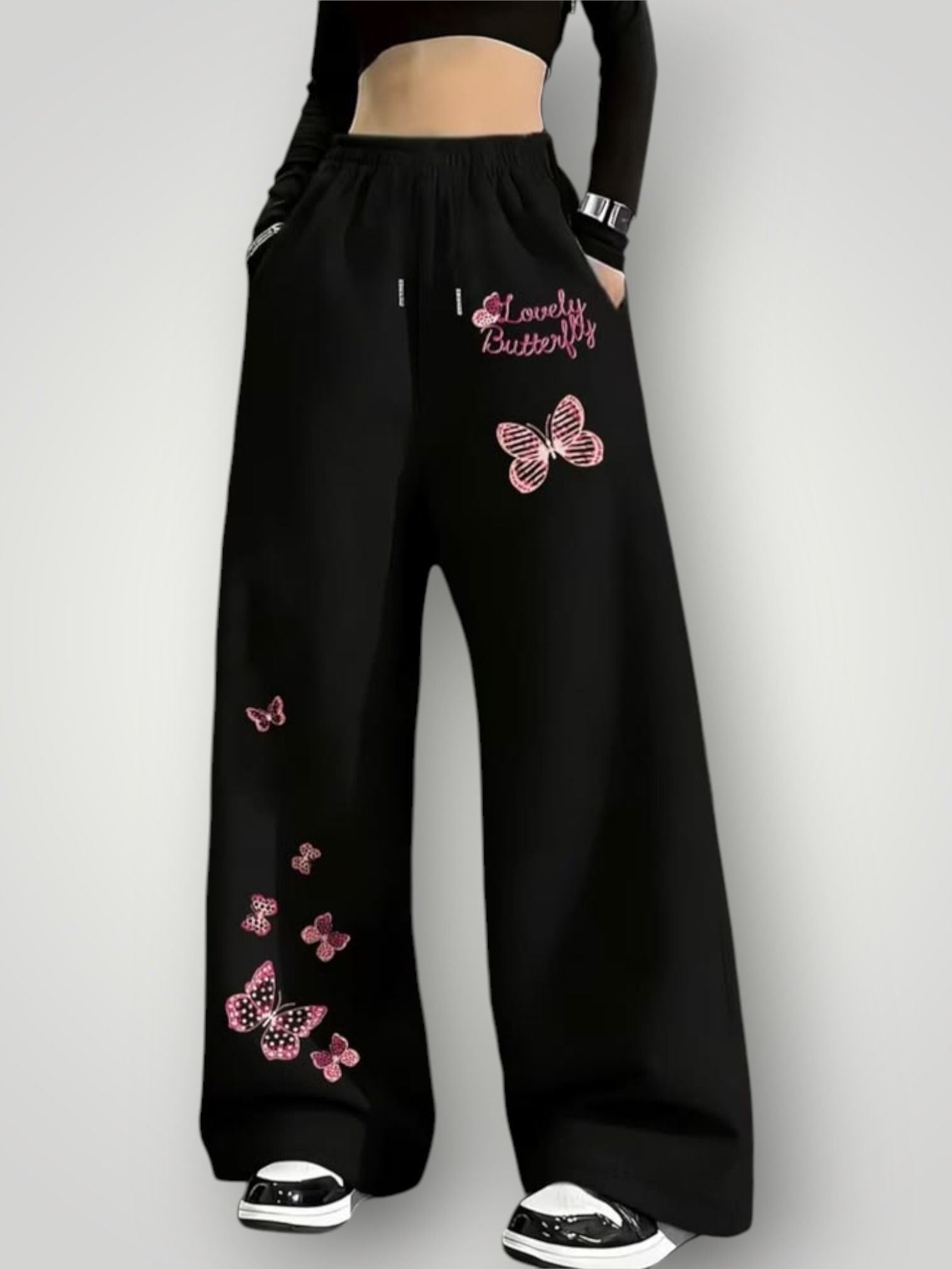 canversmartco Women Printed Black Track Pants-picture-24