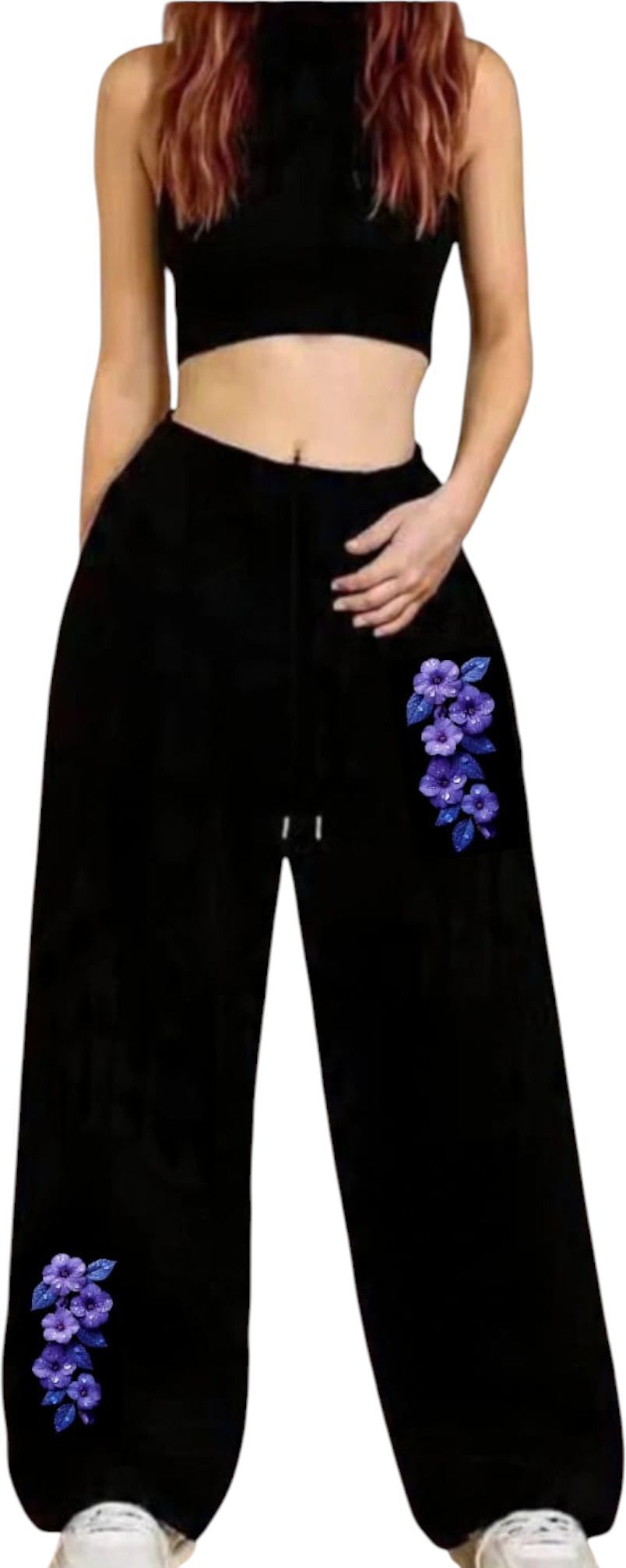 canversmartco Women Printed Black Track Pants-picture-14