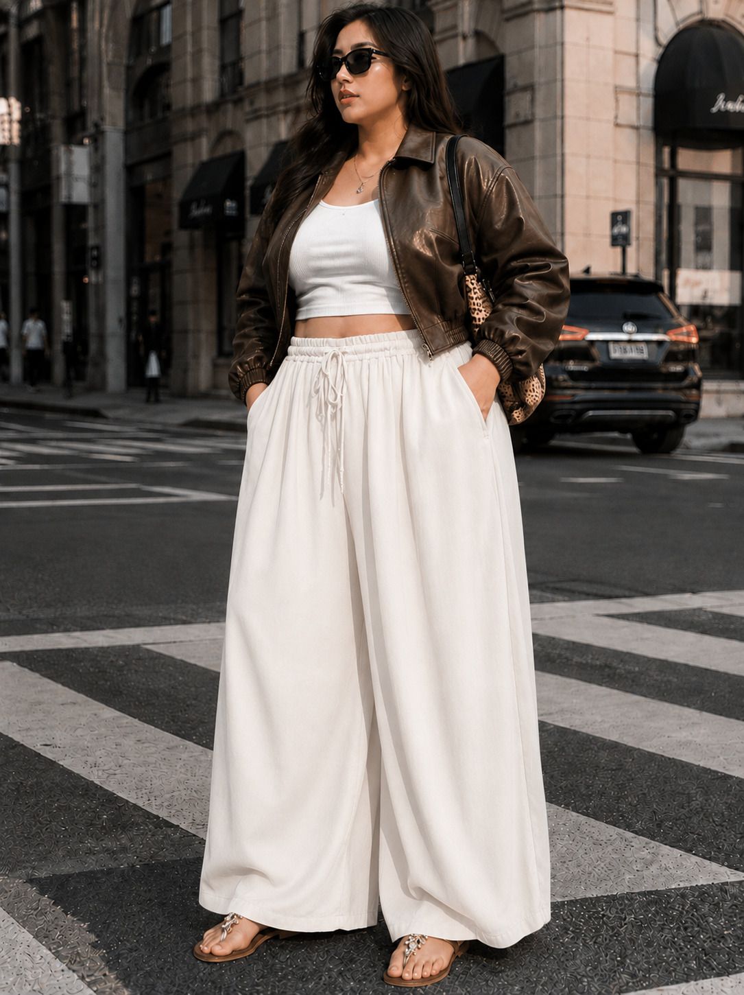 metronaut Relaxed Women White Polyester Trousers-picture-45