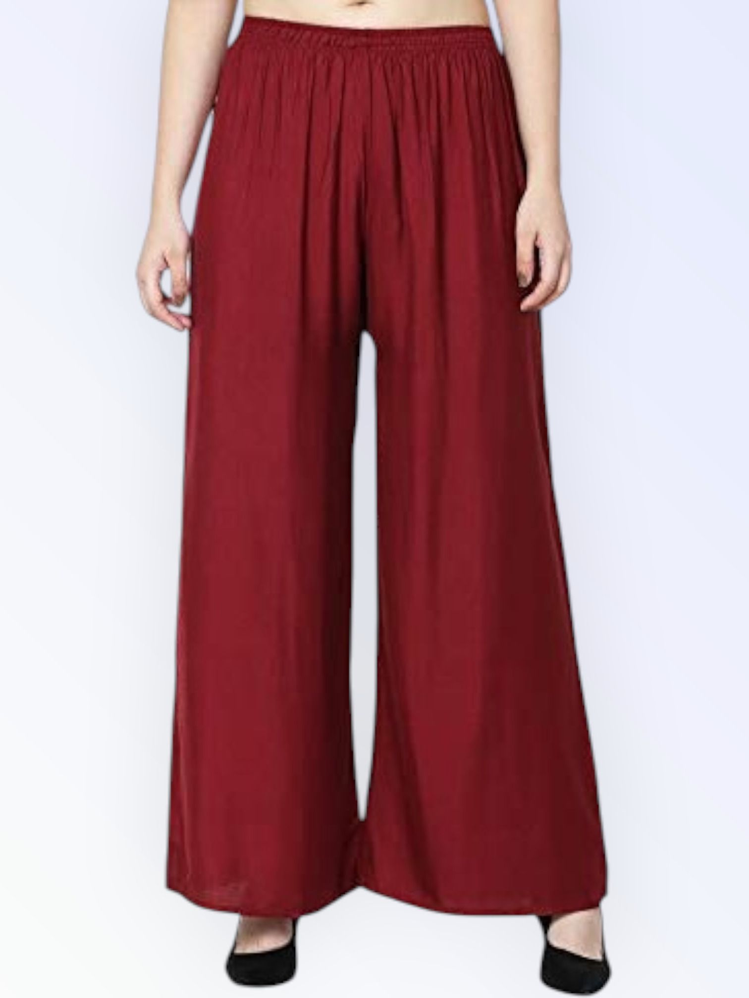 acd Women Comfort Fit Maroon Viscose Rayon Trousers-picture-25