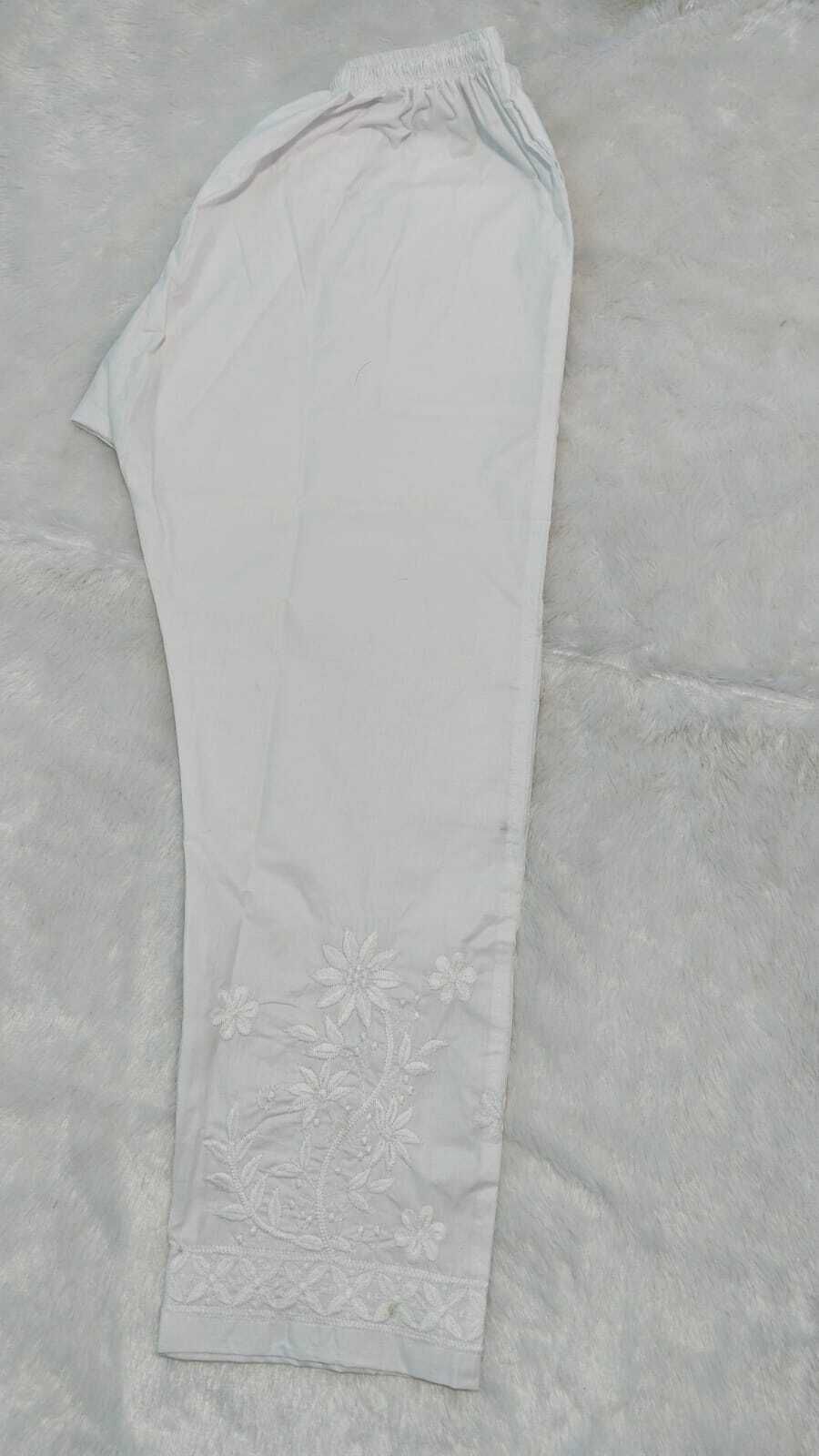 mansoori chikan handicraft Embroidered Cotton Women Harem Pants-picture-13