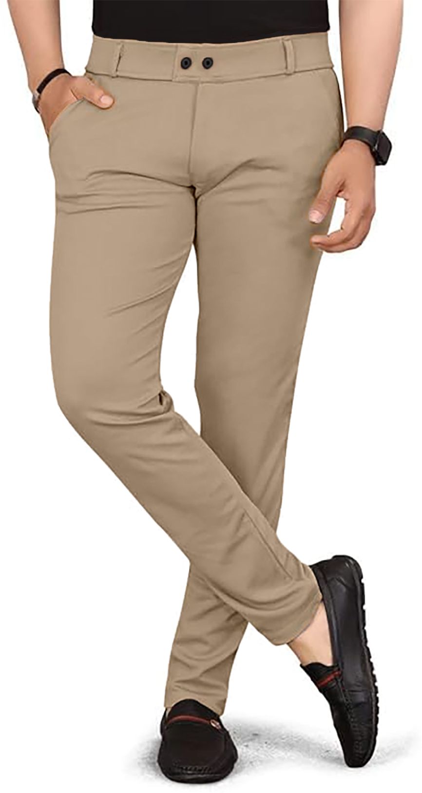 Men Regular Fit Multicolor Lycra Blend Trousers-image-28