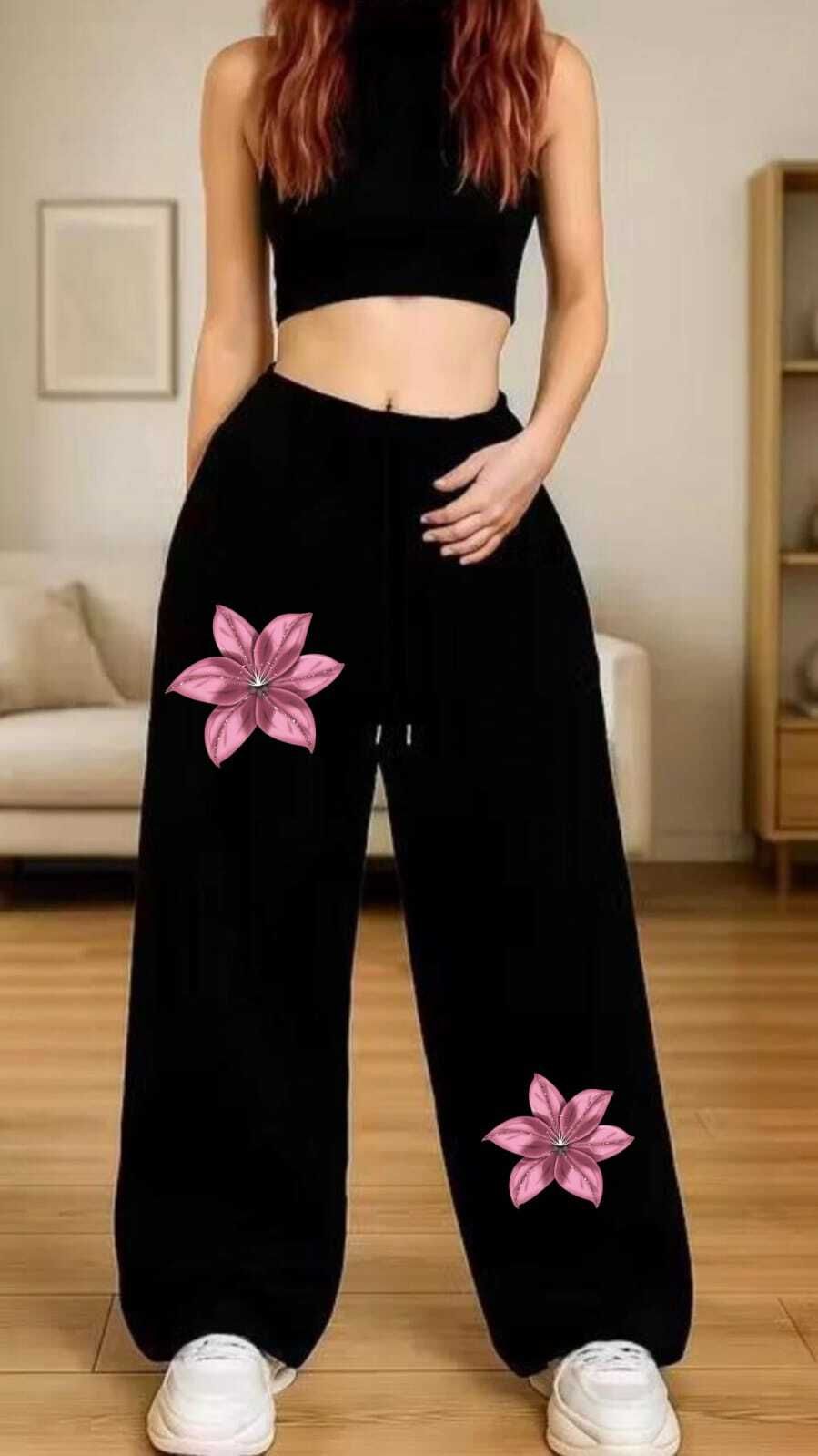 canversmartco Women Printed Black Track Pants-picture-31