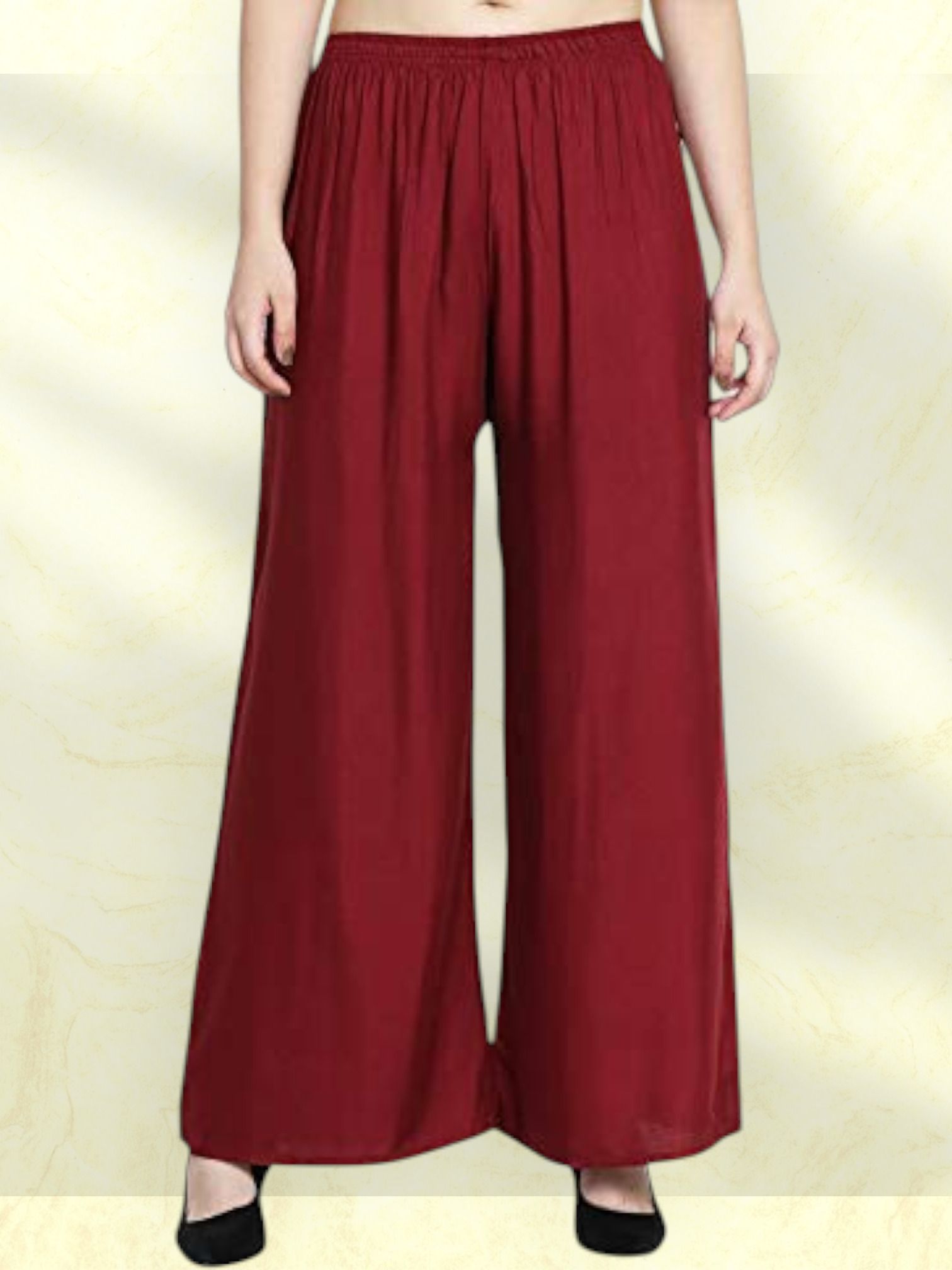 acd Women Comfort Fit Maroon Viscose Rayon Trousers-picture-37